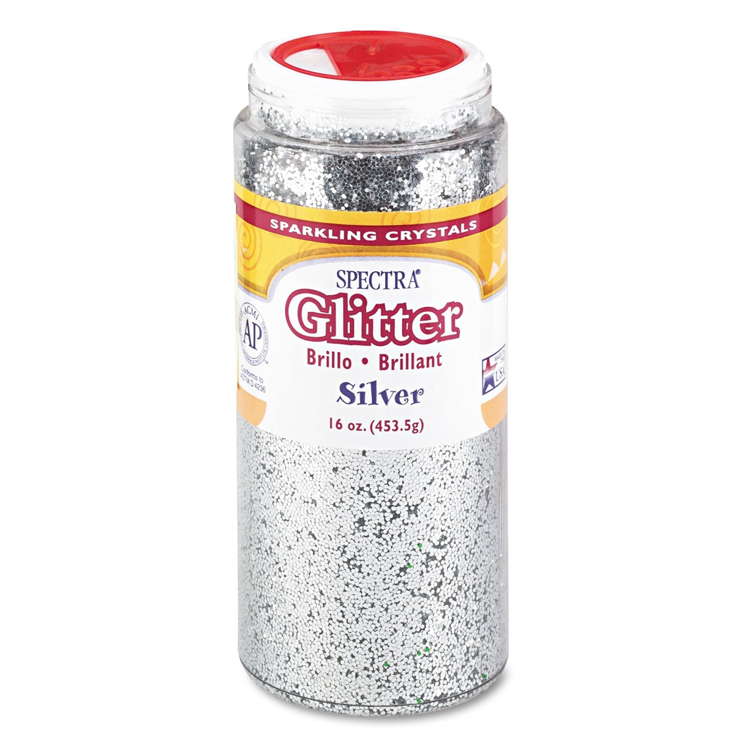 Spectra Glitter | Silver, 16oz Shaker Jar, Pacon®