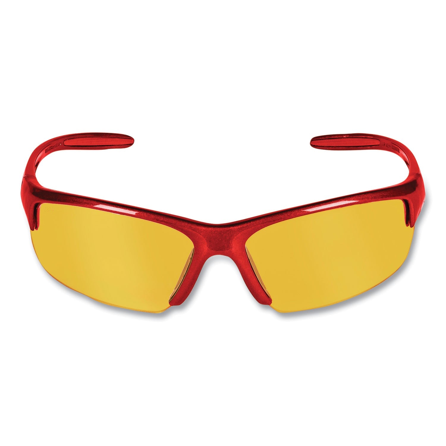 KleenGuard™ Equalizer Safety Glasses, Red Frames, Amber/Yellow Lens, 12/Box - Bloom Skins