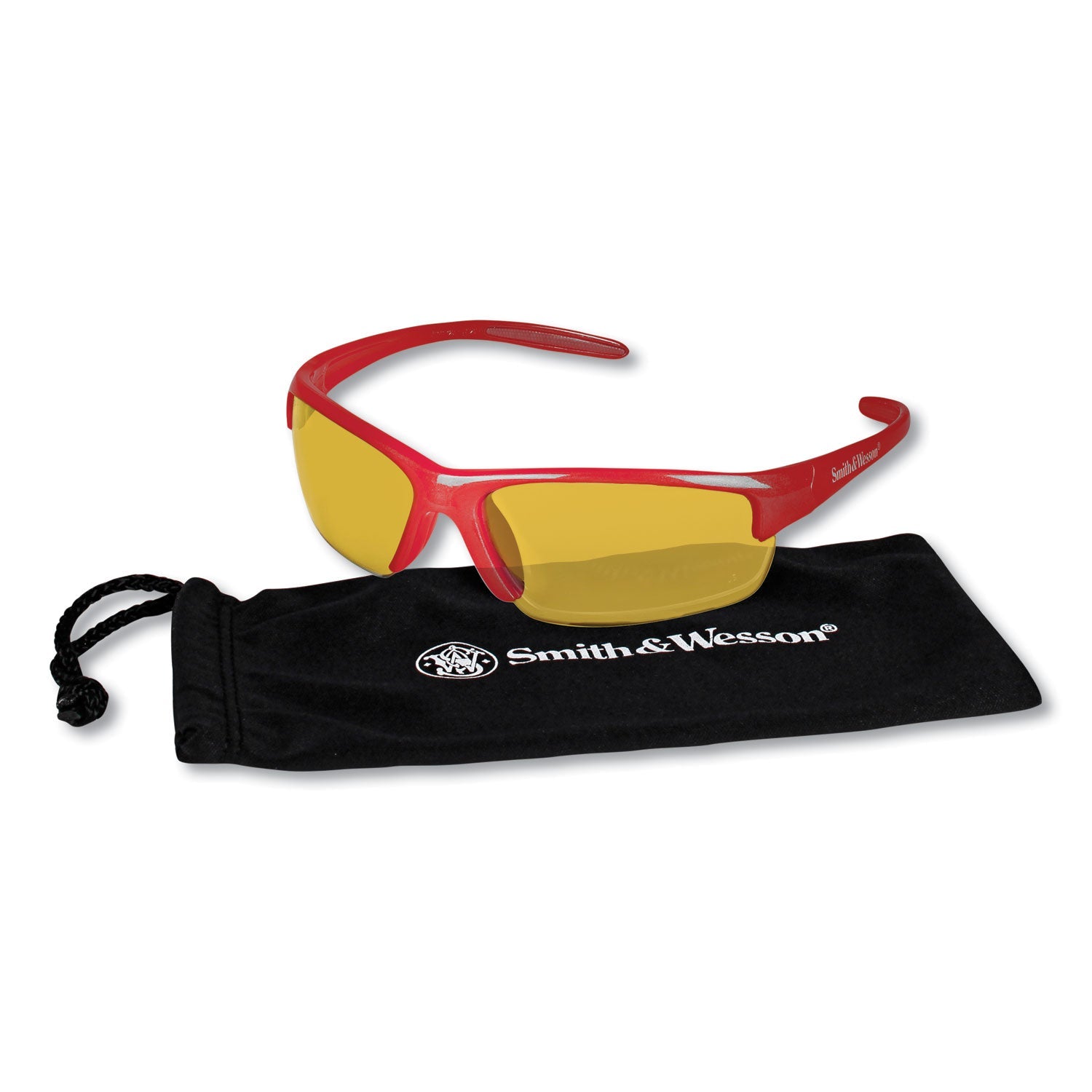 KleenGuard™ Equalizer Safety Glasses, Red Frames, Amber/Yellow Lens, 12/Box - Bloom Skins