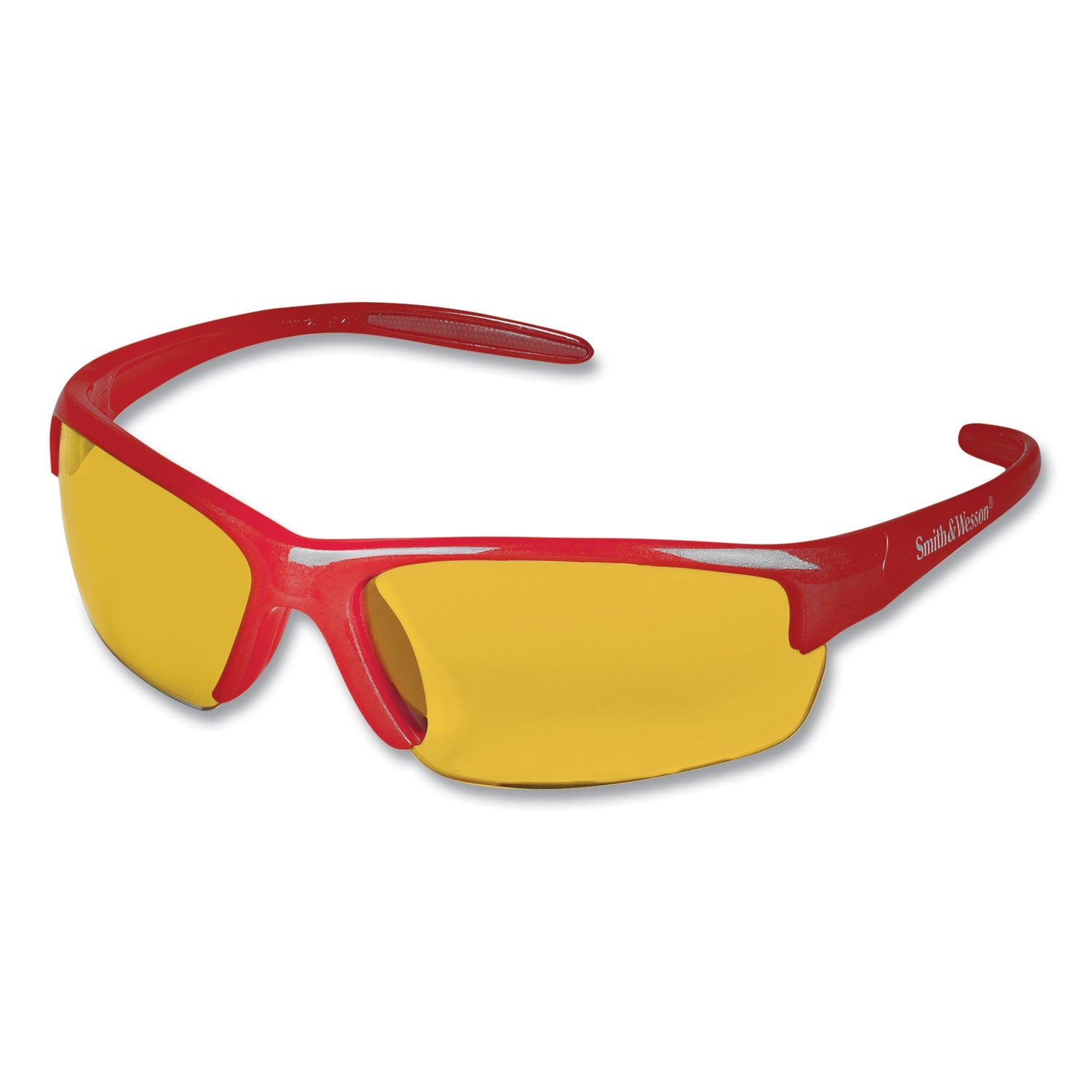 KleenGuard™ Equalizer Safety Glasses, Red Frames, Amber/Yellow Lens, 12/Box - Bloom Skins