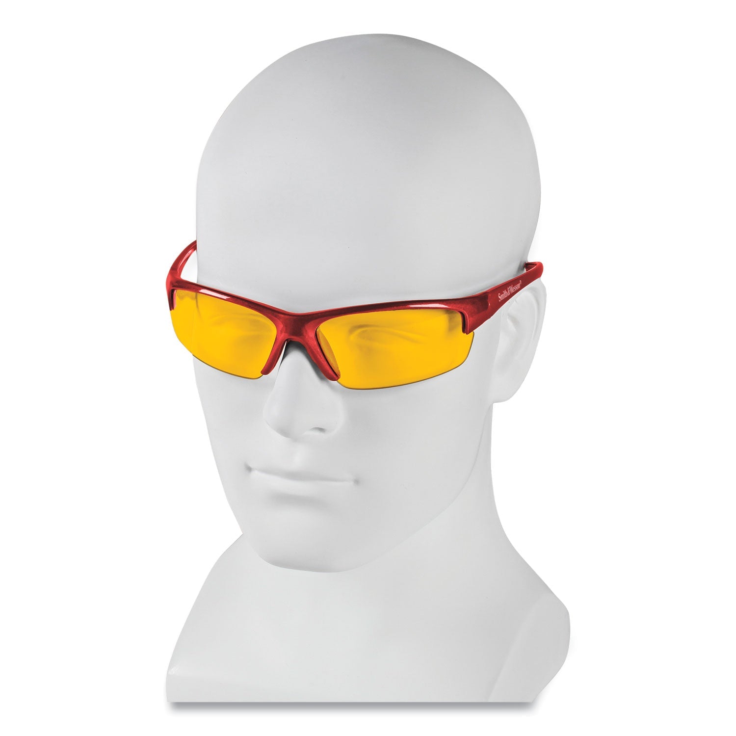 KleenGuard™ Equalizer Safety Glasses, Red Frames, Amber/Yellow Lens, 12/Box - Bloom Skins