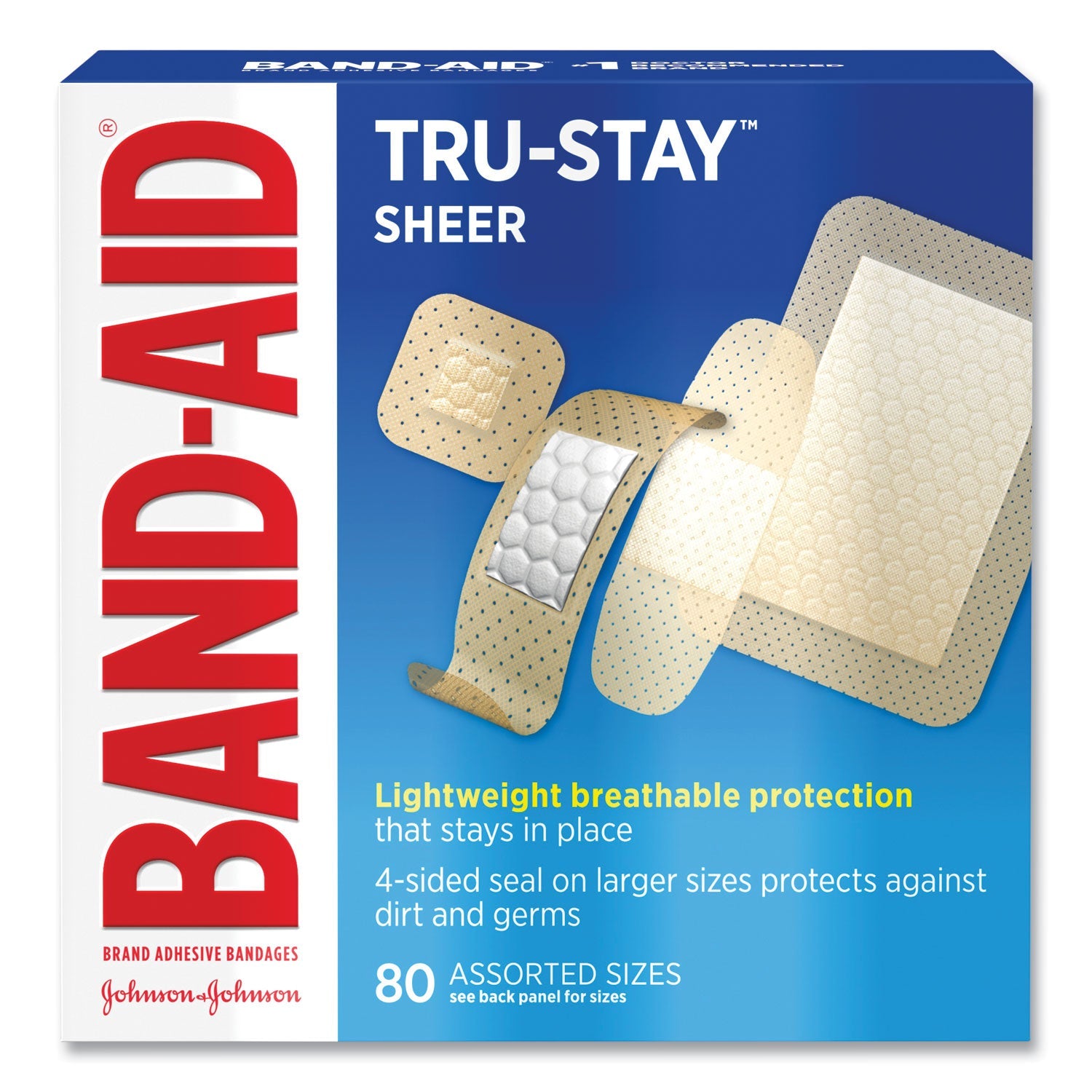 Sheer Strips Adhesive Bandages | Assorted, 80/Box
