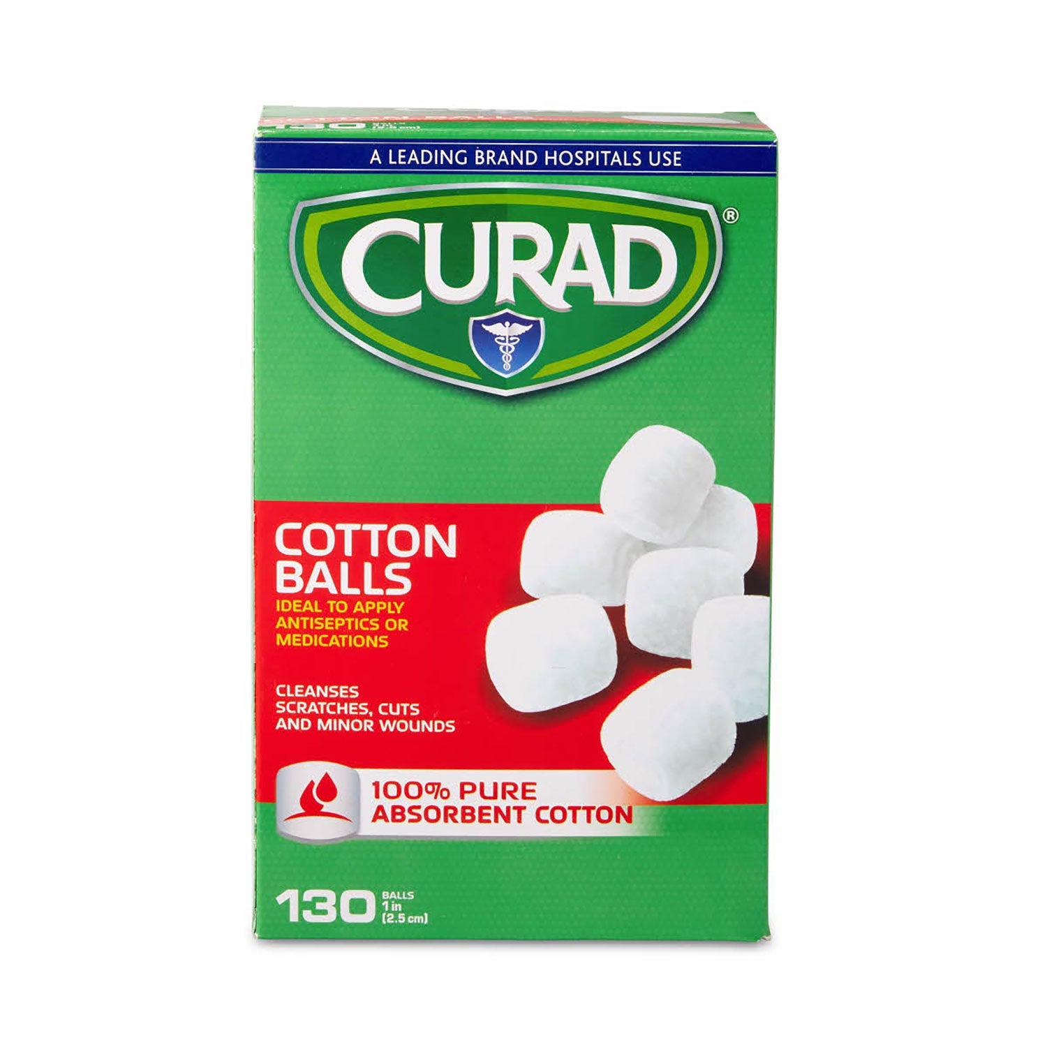 Curad Sterile Cotton Balls | 1" 130/Box