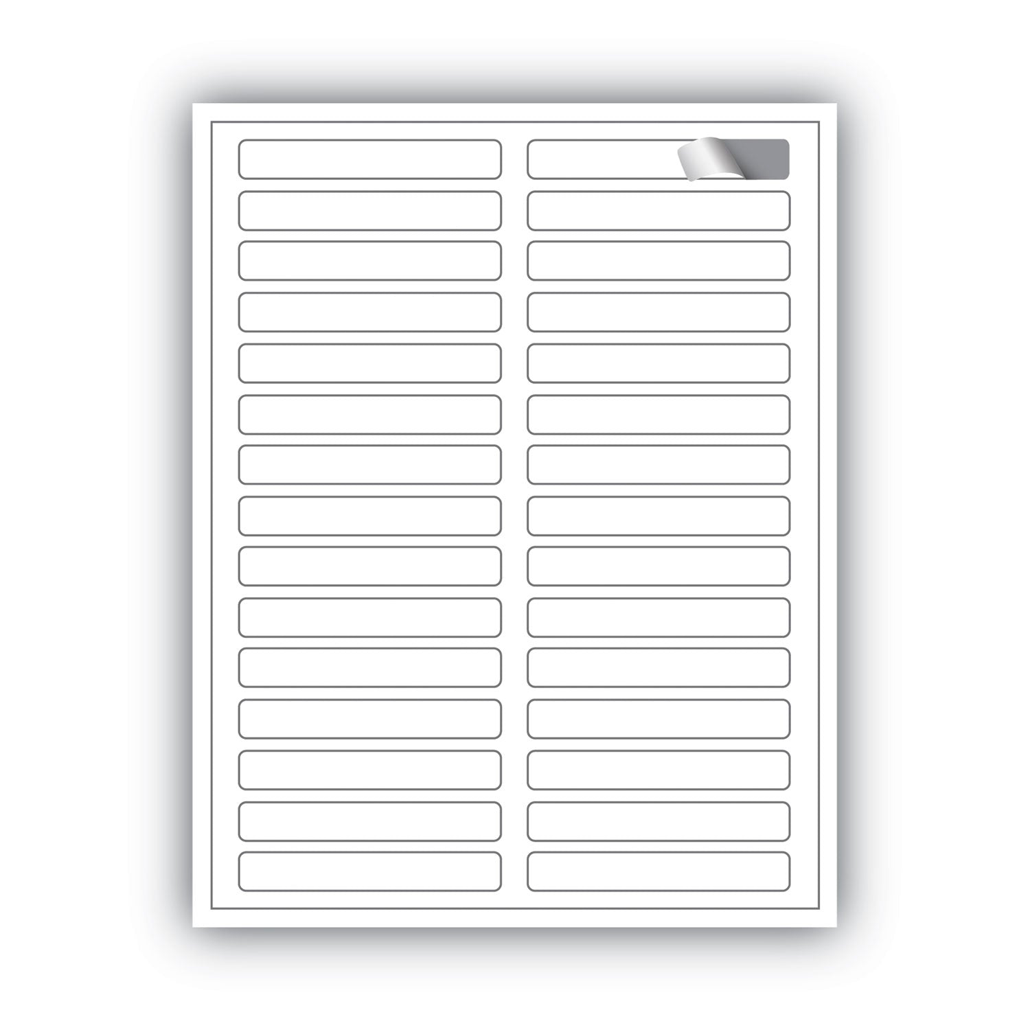 MACO® Cover-All Opaque File Folder Labels, Inkjet/laser Printers, 0.66 X 3.44, White, 30 Labels/sheet, 50 Sheets/box - Bloom Skins