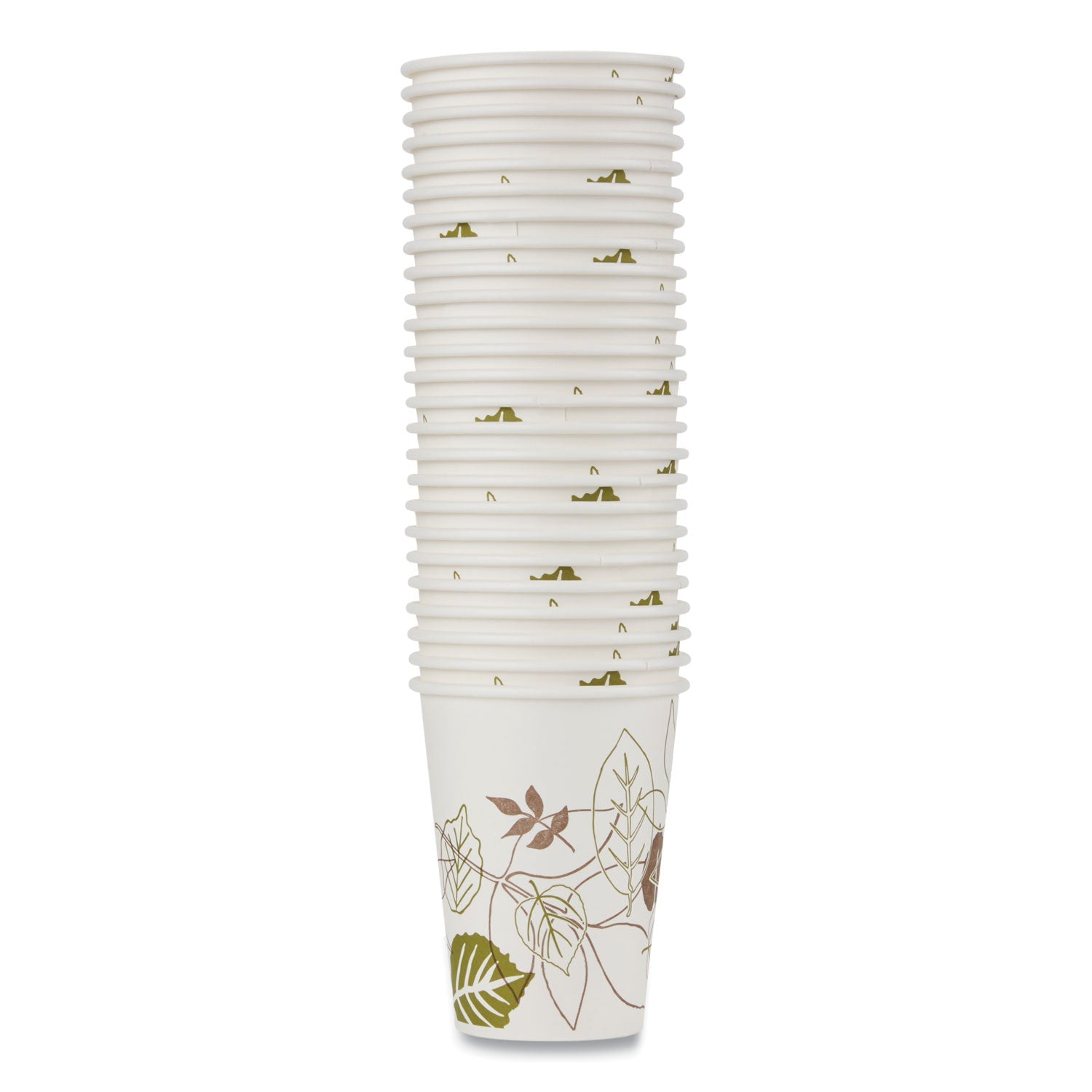 Dixie® Pathways Paper Hot Cups, 12 oz, White/Brown, 25/Pack
