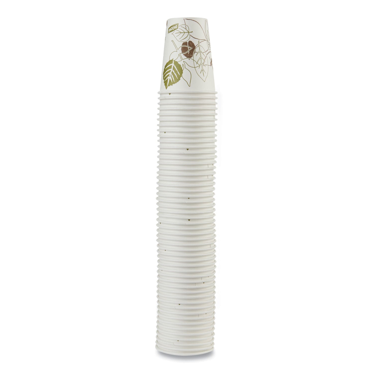 Dixie® Pathways Paper Hot Cups, 8 oz, White/Brown, 50/Pack