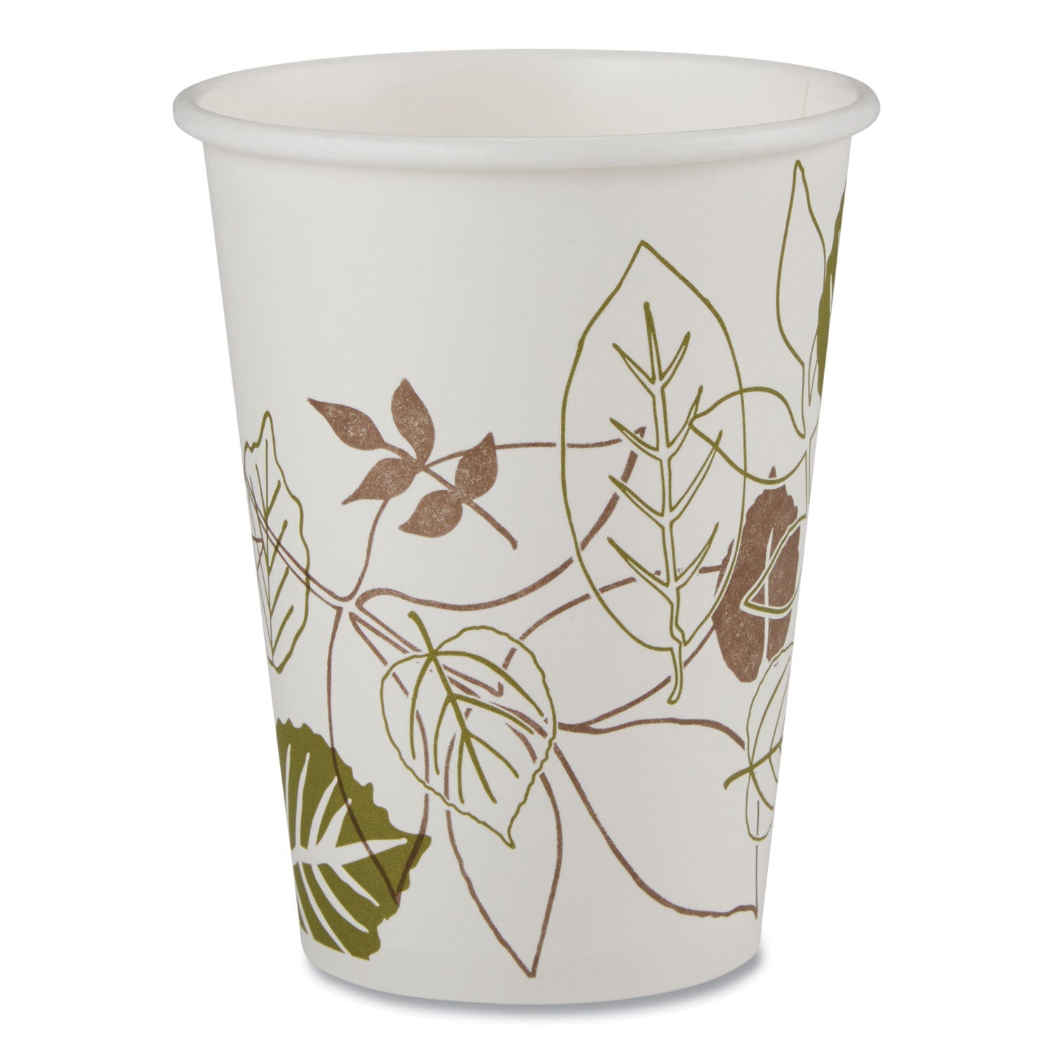 Dixie® Pathways Paper Hot Cups, 12 oz, White/Brown, 25/Pack