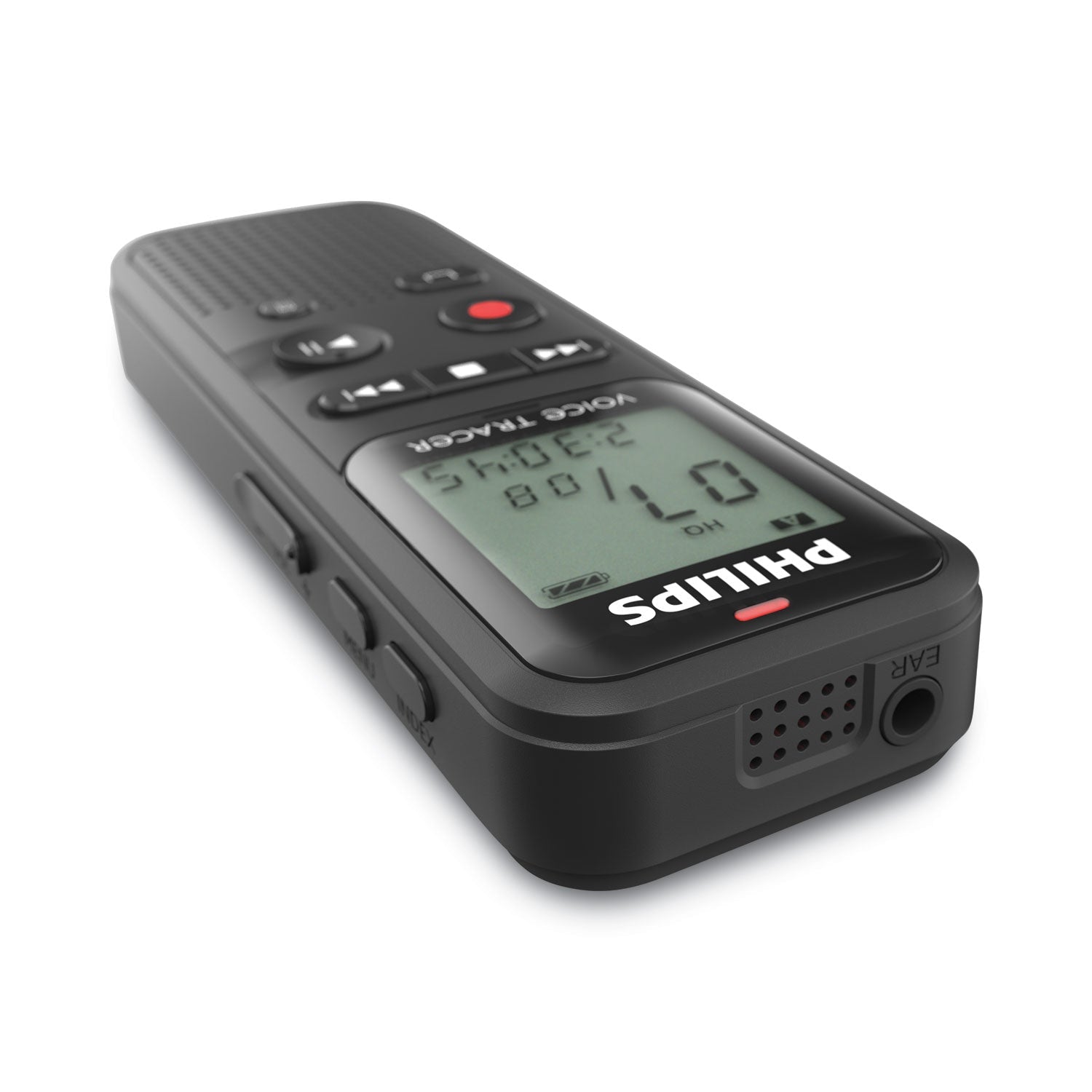 Philips® Voice Tracer DVT1160 Audio Recorder, 8 GB, Gray