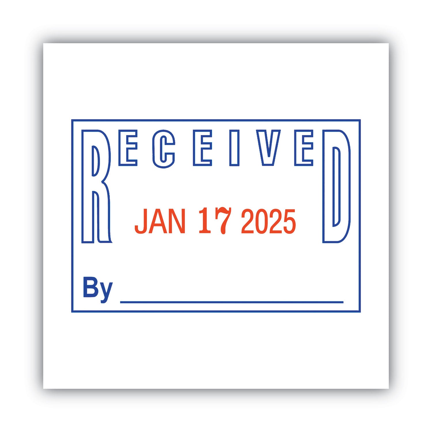 COSCO 2000PLUS® Model S 360 Two-Color Message Dater, 1.75 X 1, "received", Self-Inking, Blue/red