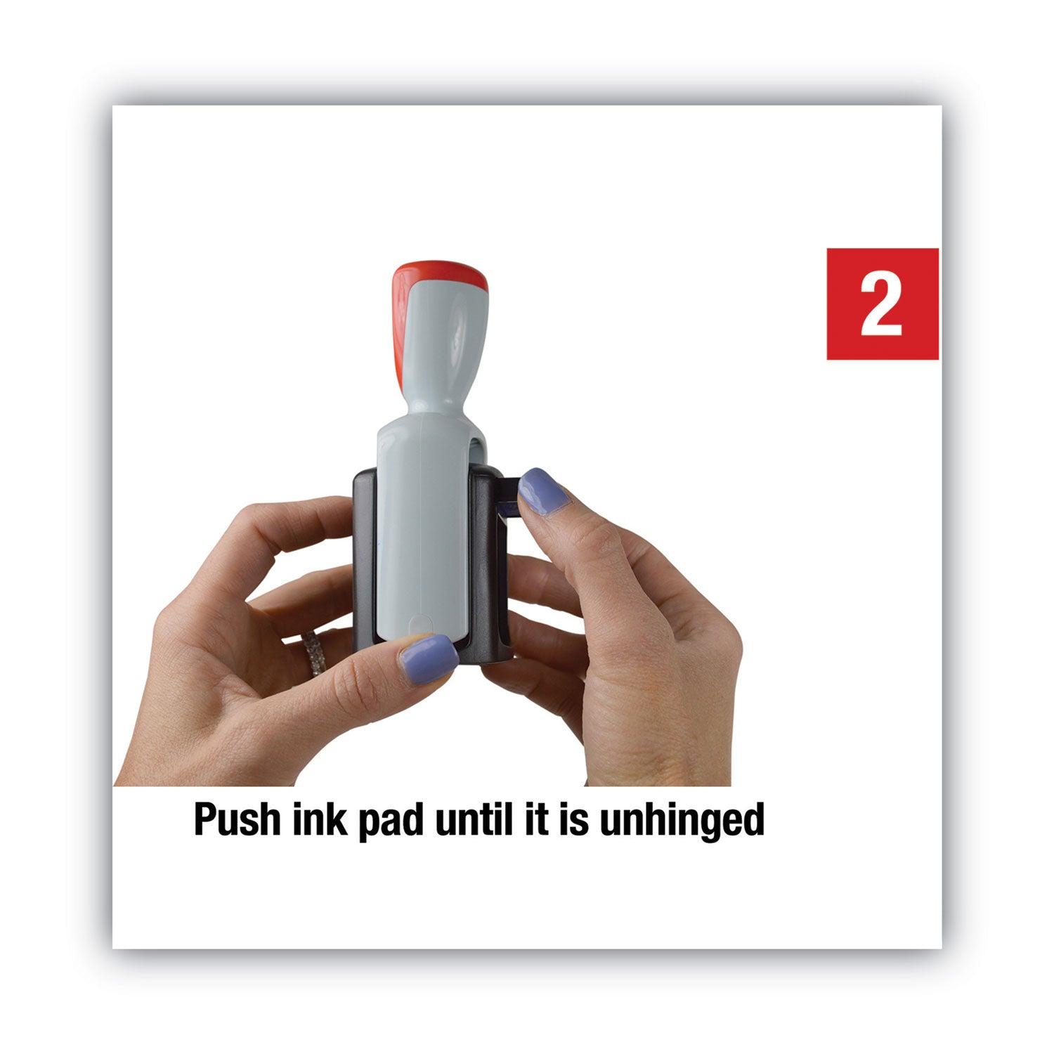 COSCO 2000PLUS® Model S 360 Two-Color Message Dater, 1.75 X 1, "received", Self-Inking, Blue/red