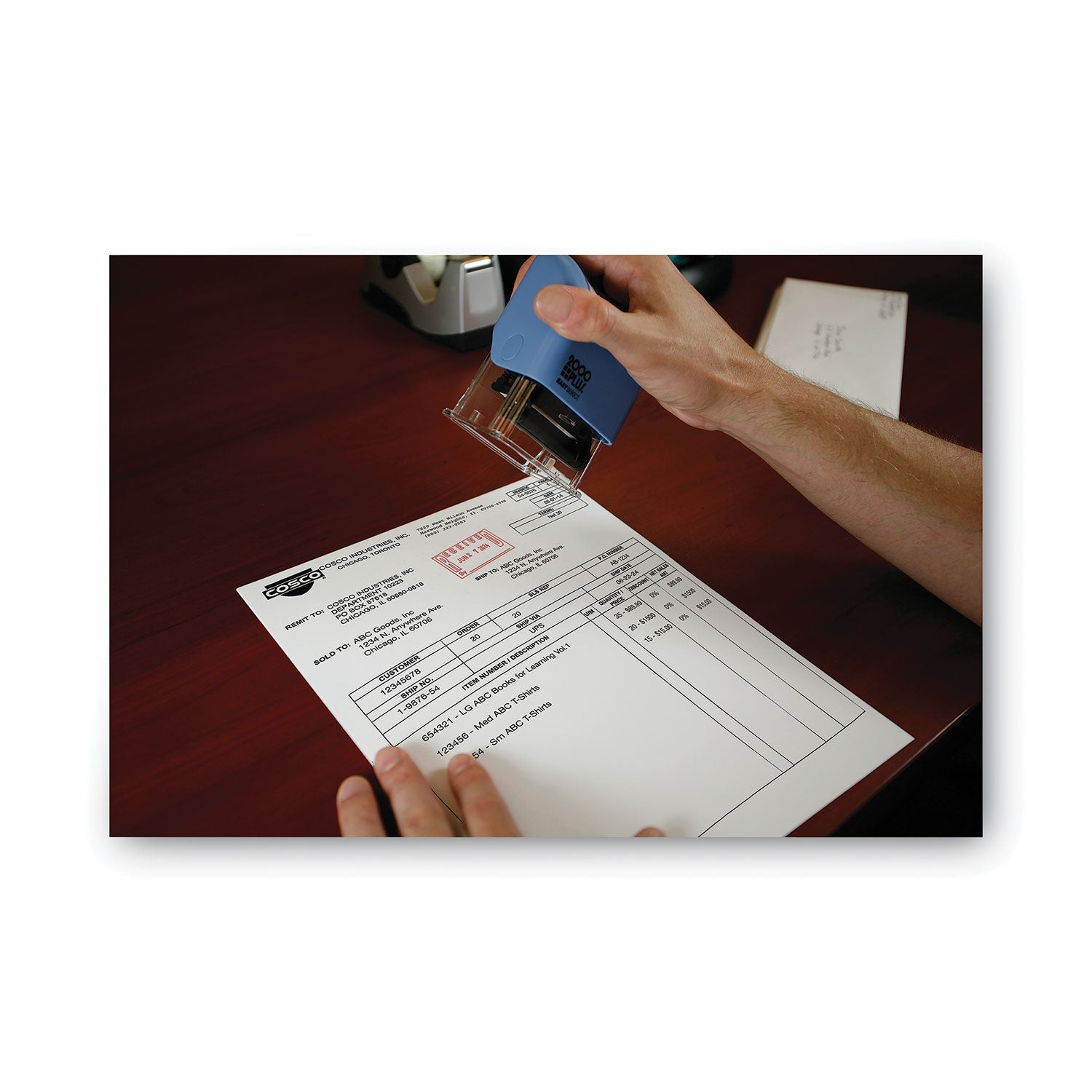 COSCO 2000PLUS® Es Dater, Received + Date, 1 X 1.81, Red