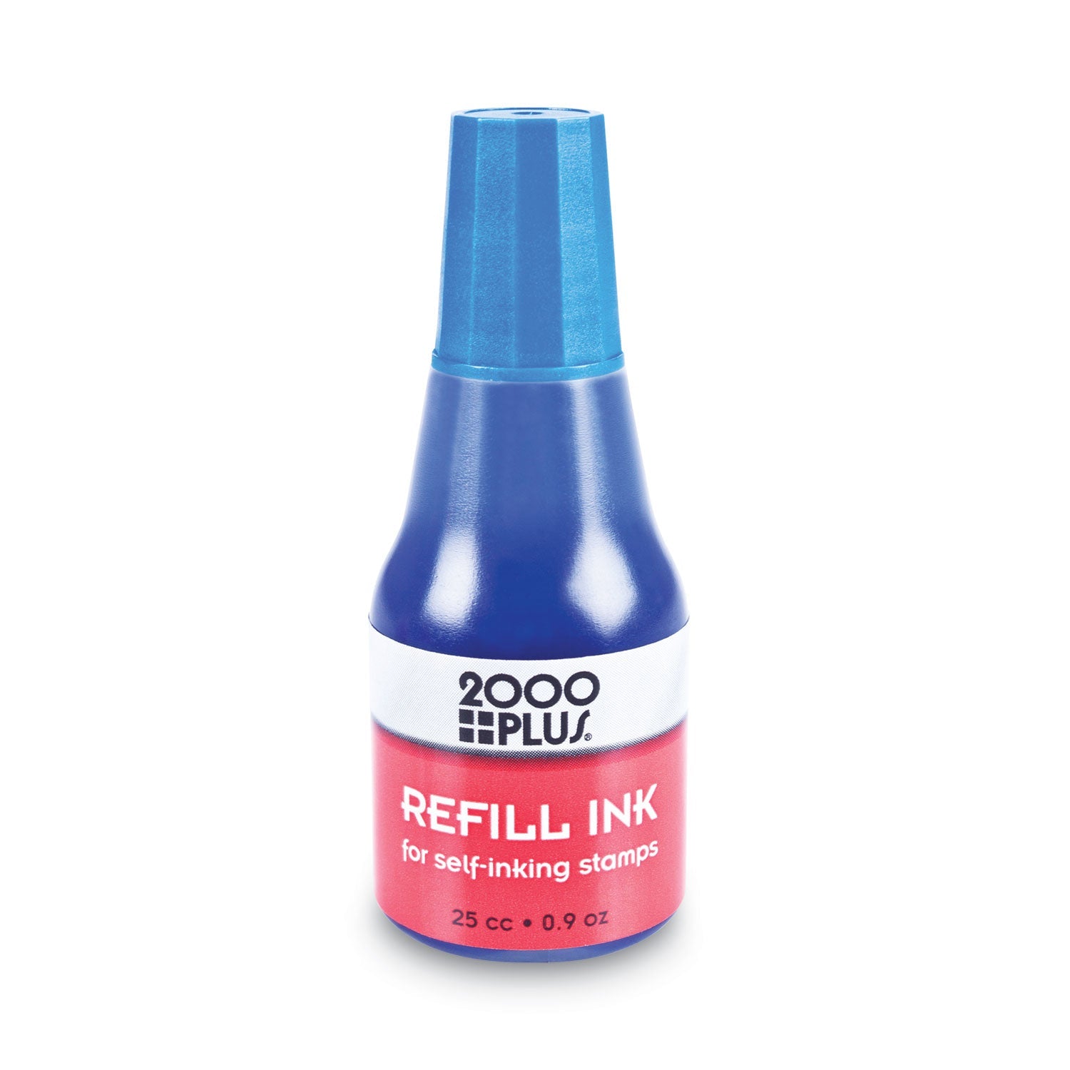 COSCO 2000PLUS® Self-Inking Refill Ink, 0.9 oz. Bottle, Blue