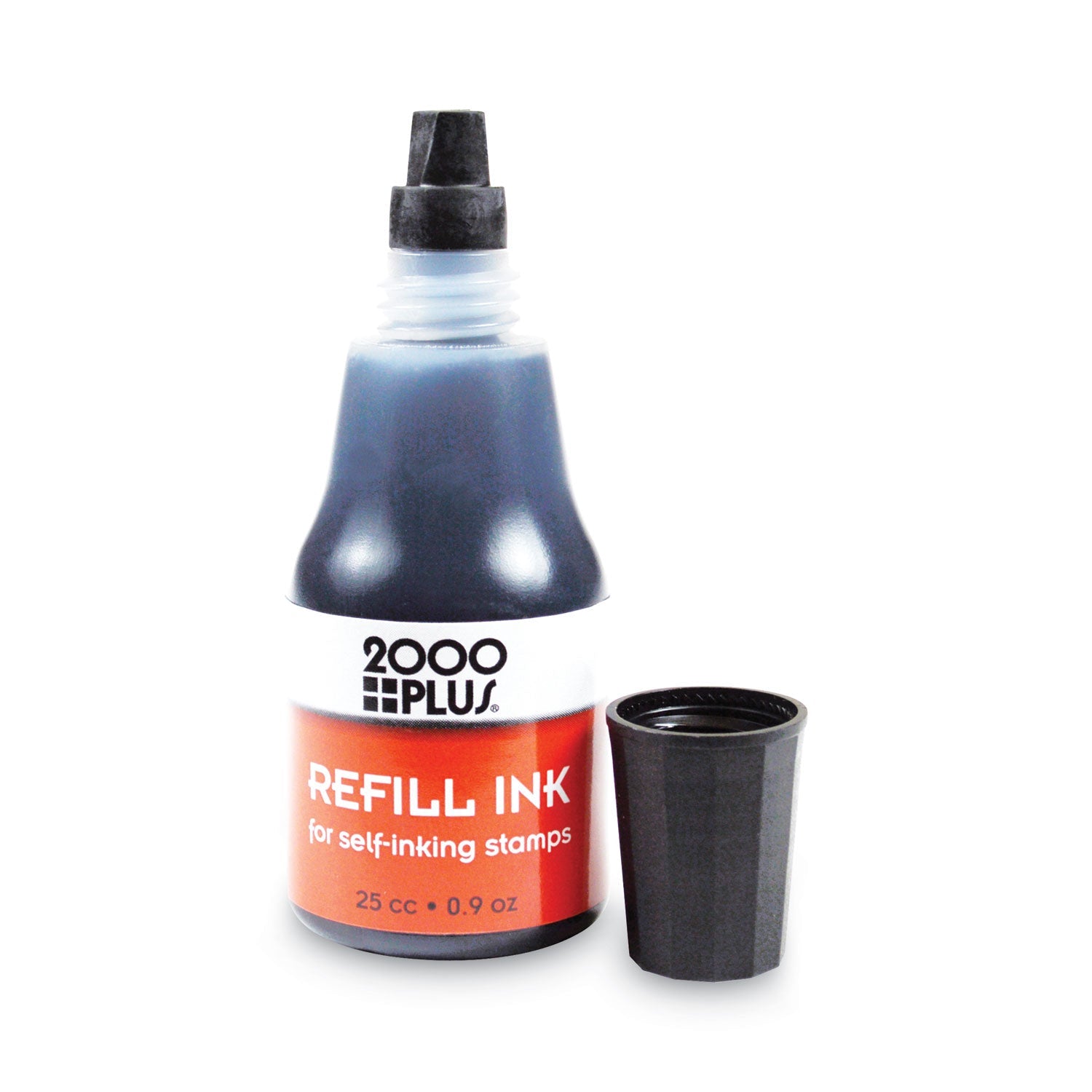 COSCO 2000PLUS® Self-Inking Refill Ink, 0.9 oz. Bottle, Black