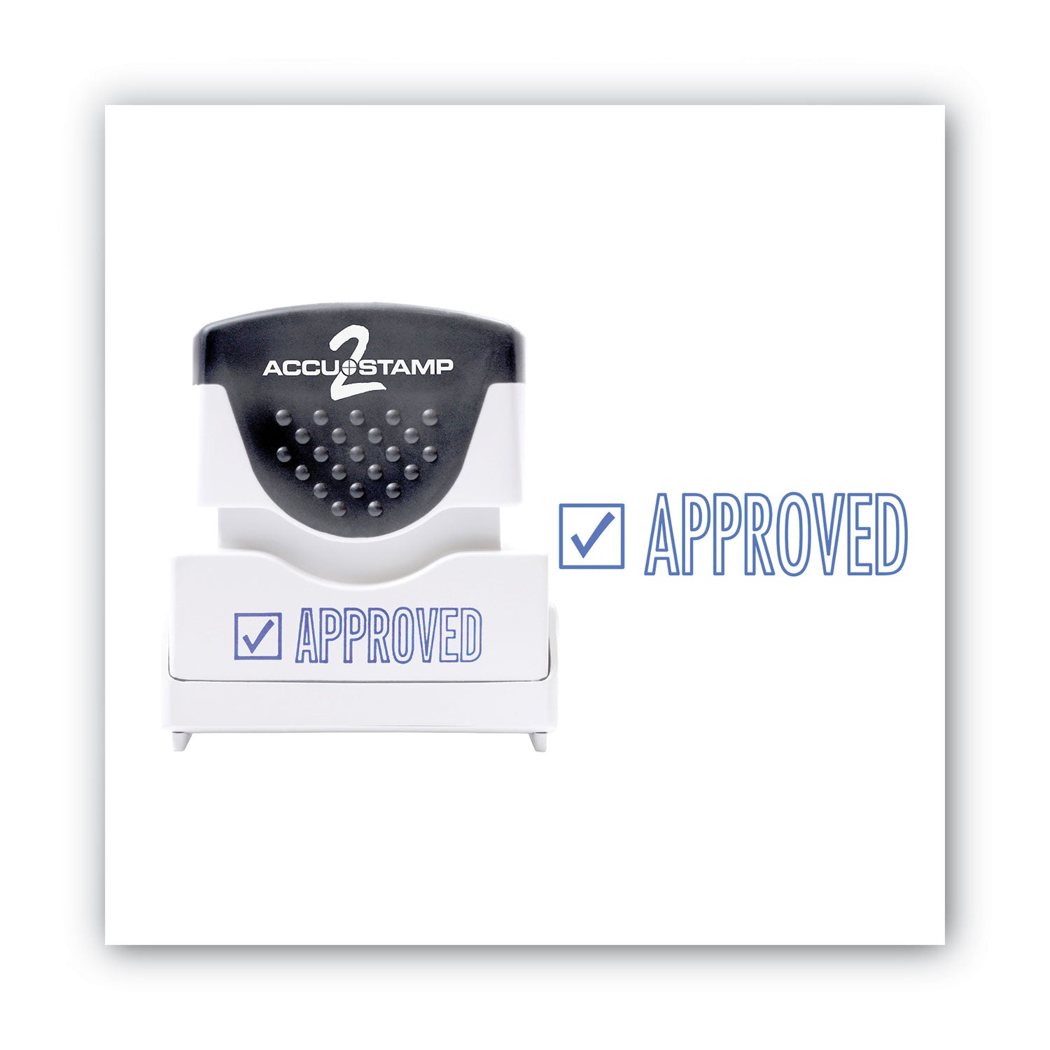 ACCUSTAMP2® Pre-Inked Shutter Stamp, Blue, APPROVED, 1.63 x 0.5
