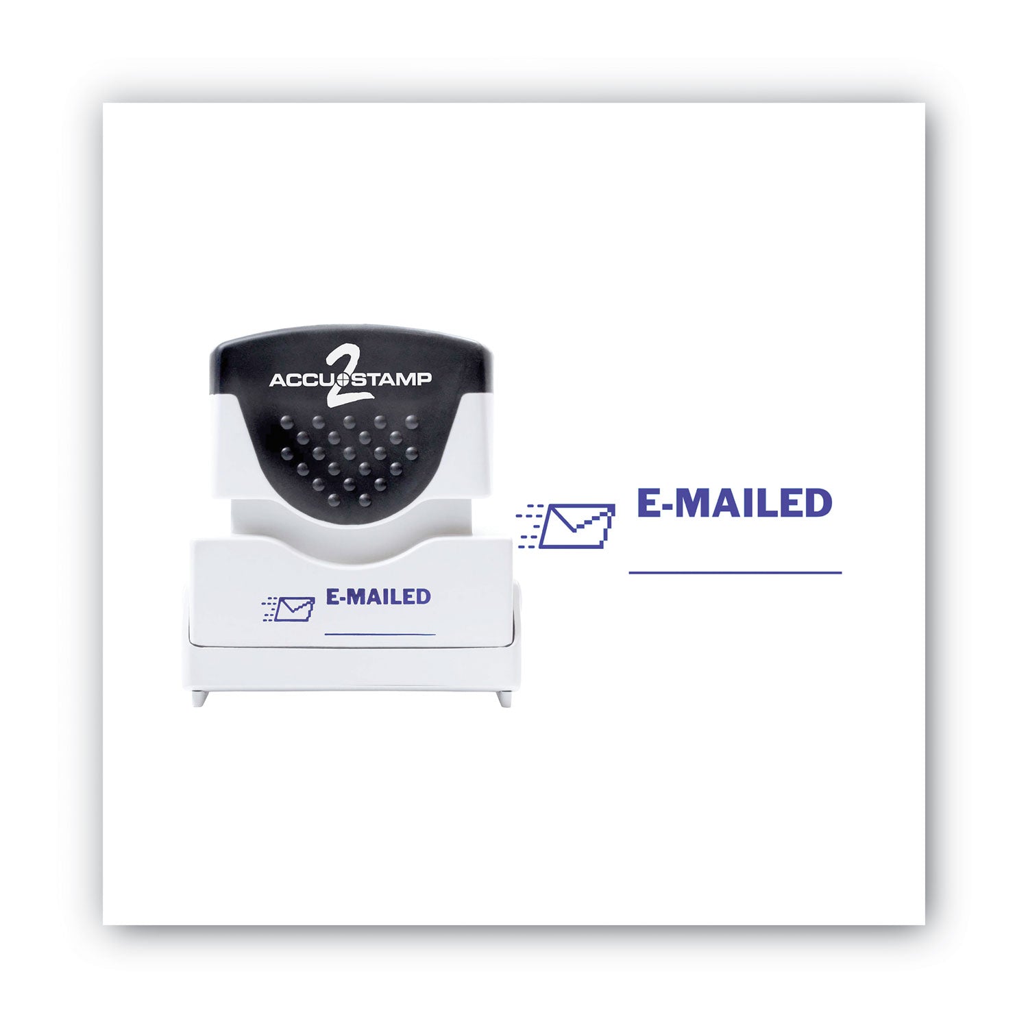 ACCUSTAMP2® Pre-Inked Shutter Stamp, Blue, EMAILED, 1.63 x 0.5