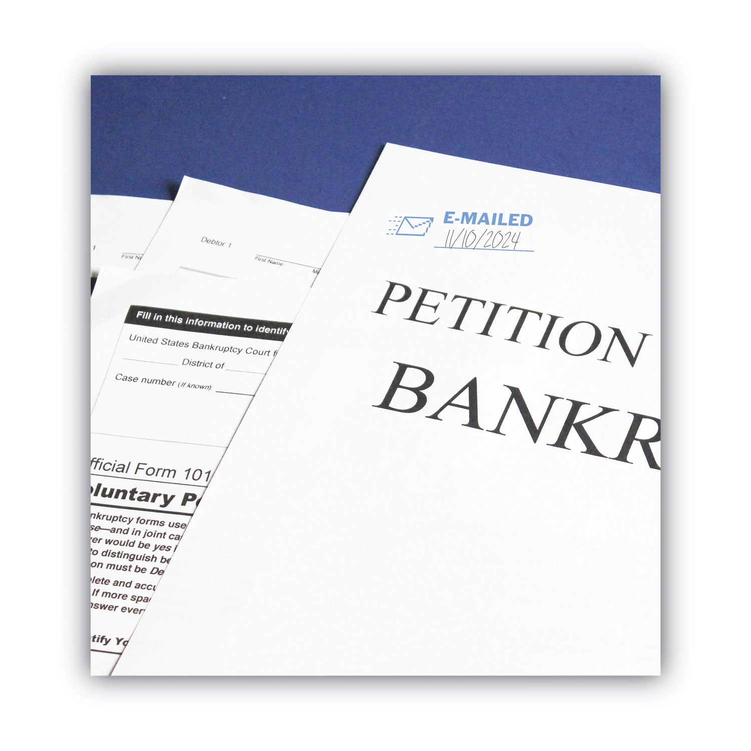 ACCUSTAMP2® Pre-Inked Shutter Stamp, Blue, EMAILED, 1.63 x 0.5