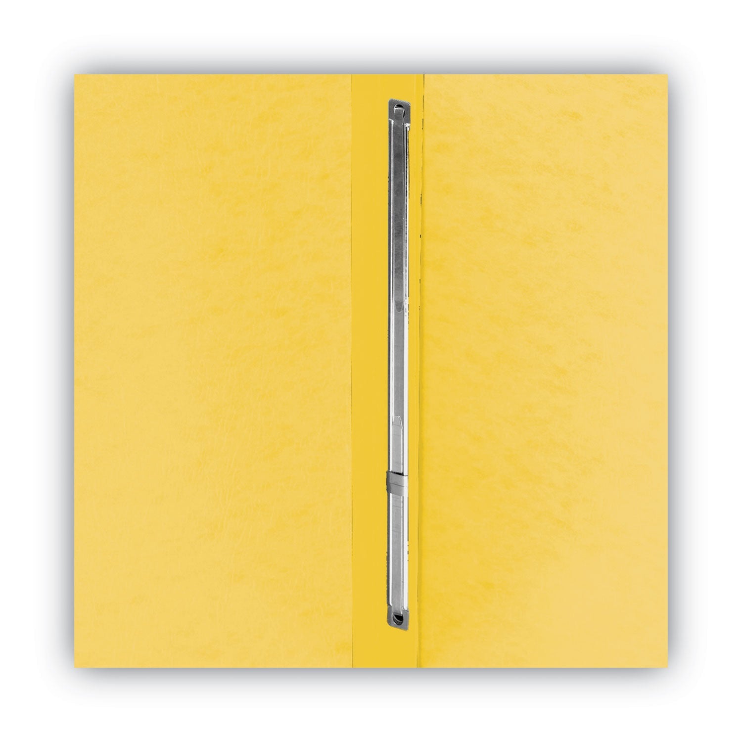 Smead Prong Fastener Premium Pressboard Report Cover, Two-Piece Prong Fastener, 3" Capacity, 8.5 x 11, Yellow/Yellow