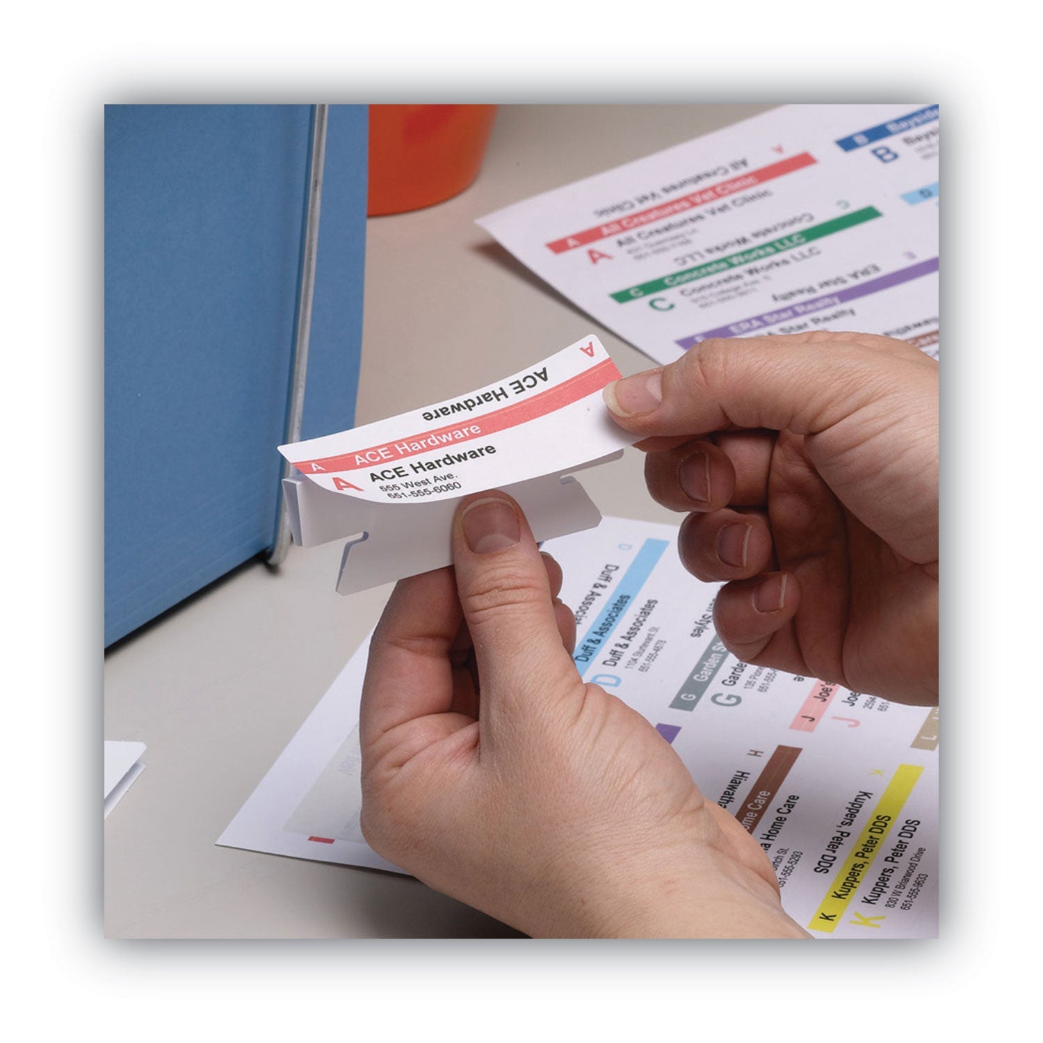 Smead Viewables Hanging Folder Tabs and Labels, Quick-Fold Tabs with Labels, 1/3-Cut, White, 3.5" Wide, 45/Pack