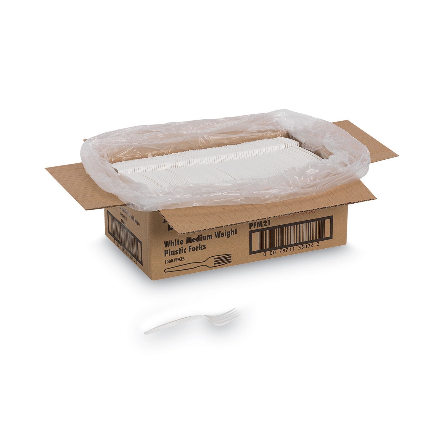 Dixie Plastic Cutlery | Mediumweight Fork White