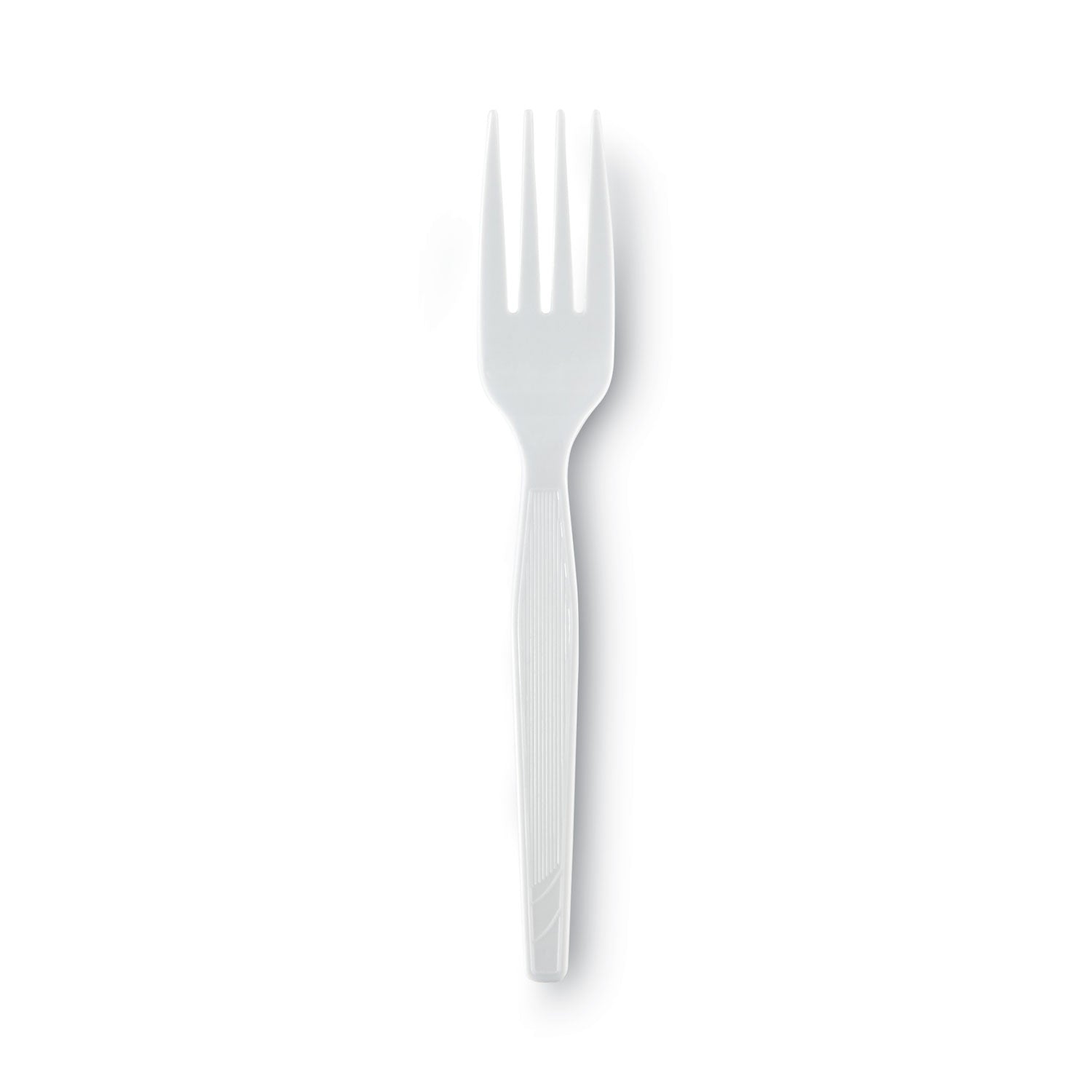 Dixie® Plastic Cutlery, Heavy Mediumweight Fork, White, 1,000/Carton