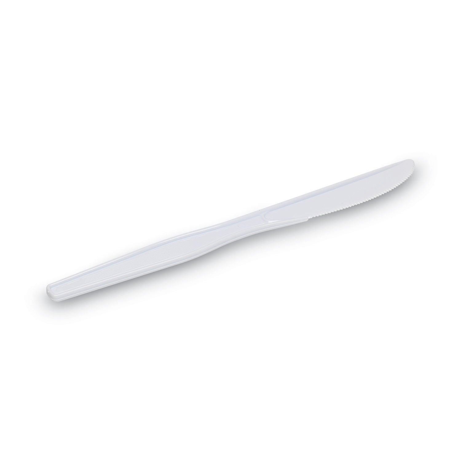 Dixie® Plastic Cutlery, Heavyweight Knife, 7.5", White, 1,000/Carton