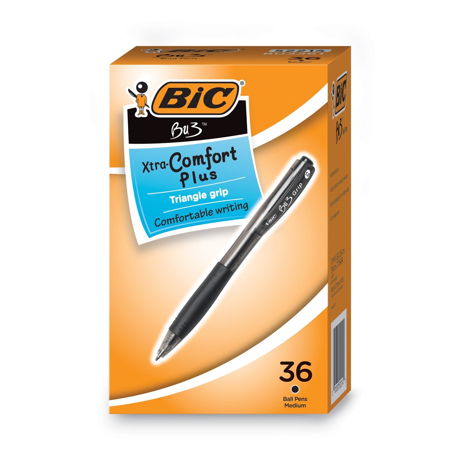BU3 Ballpoint Pen | Retractable Black | 36/Pack