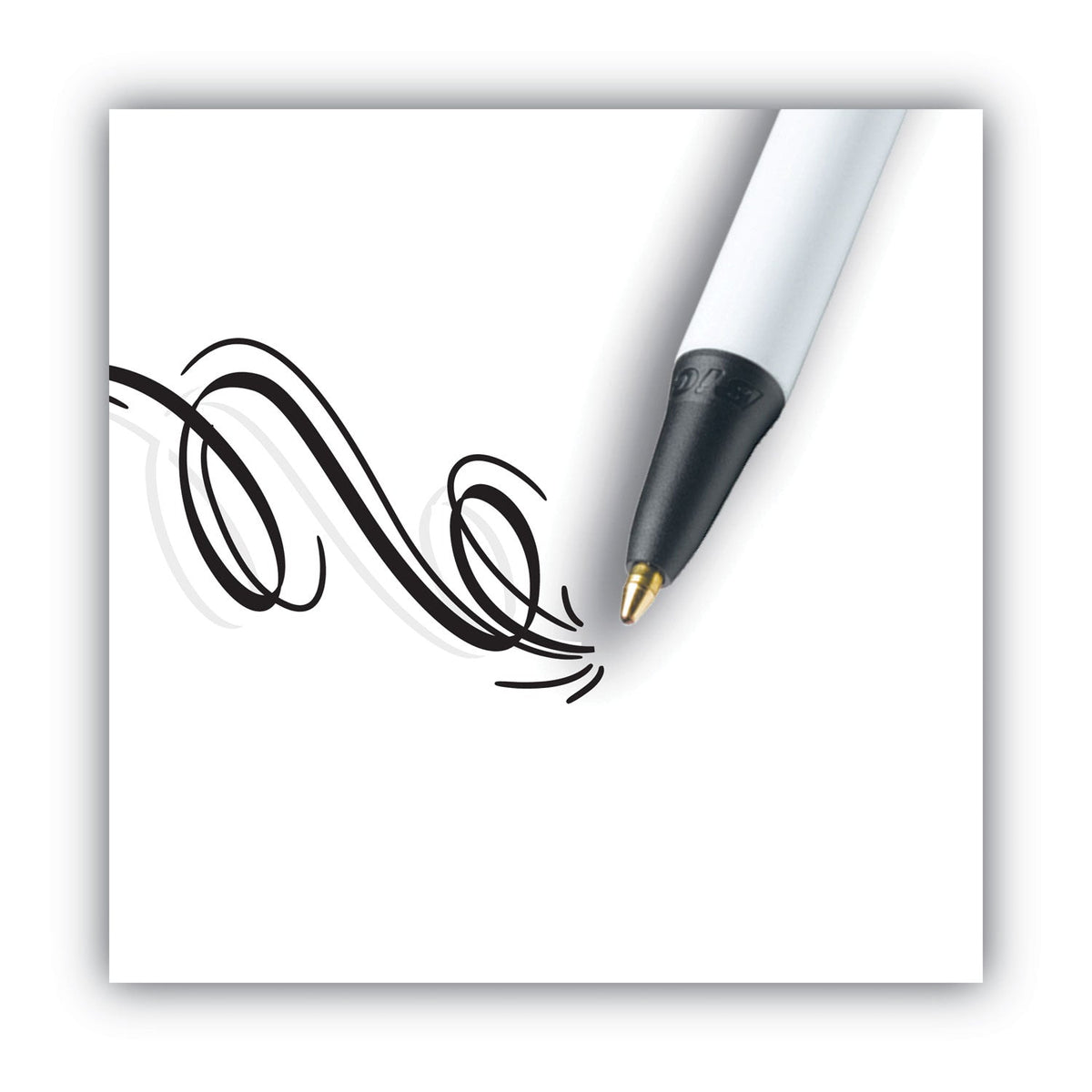 BIC® Clic Stic Ballpoint Pen Value Pack, Retractable, Medium 1 Mm, Black Ink, White Barrel, 24/pack