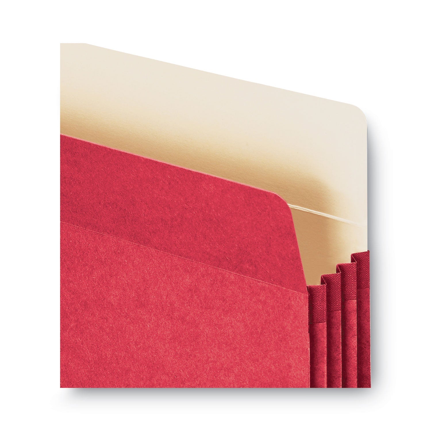Smead Colored File Pockets, 3.5" Expansion, Letter Size, Red