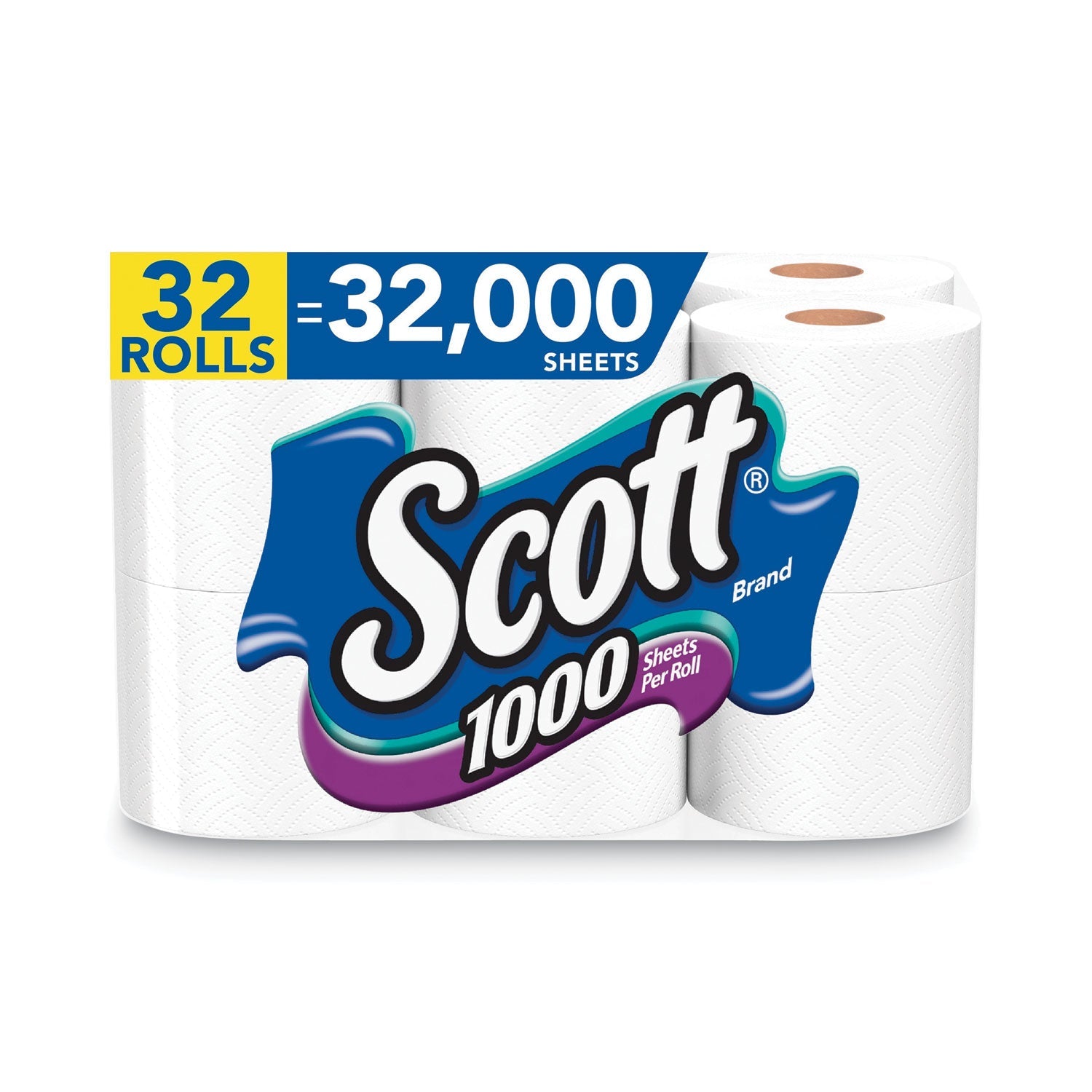 Scott® 1000 Bathroom Tissue, Septic Safe, 1-Ply, White, 1,000 Sheet/roll, 32 Rolls/carton
