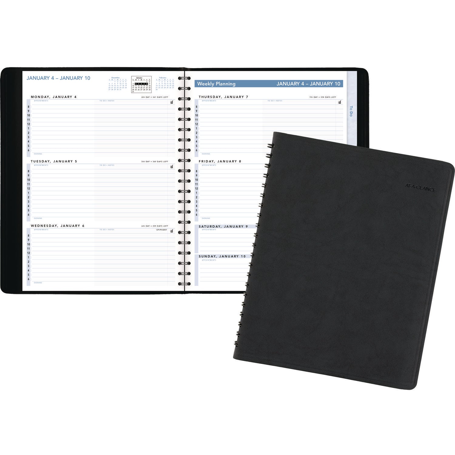 AT-A-GLANCE® Executive Weekly/Monthly Planner Refill with Hourly Appointments, 8.75 x 6.88, White Sheets, 12-Month (Jan to Dec): 2025