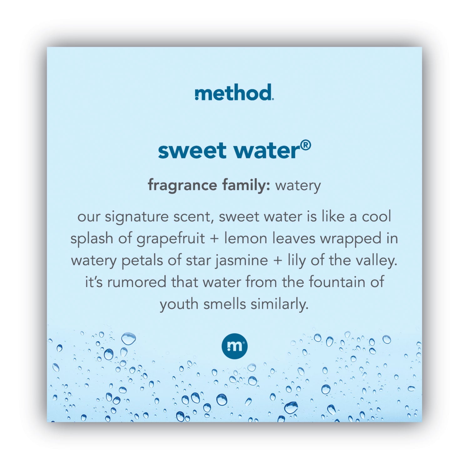 Method® Foaming Hand Wash, Sweet Water Scent, 10 oz, 6/Carton