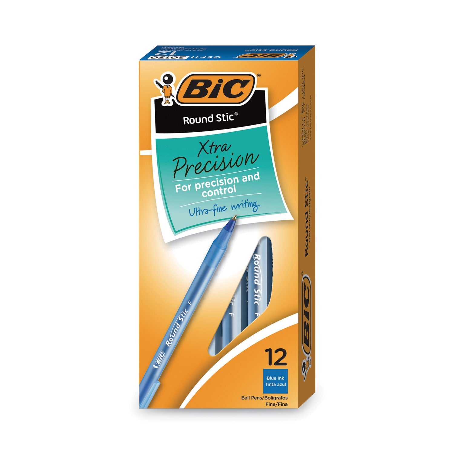 Round Stic Xtra Precision Ballpoint Pen | Blue