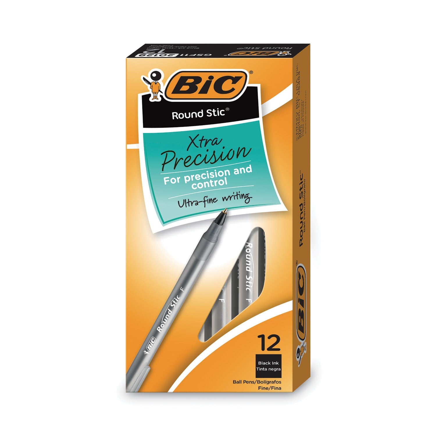 Round Stic Xtra Precision Ballpoint Pen | Black