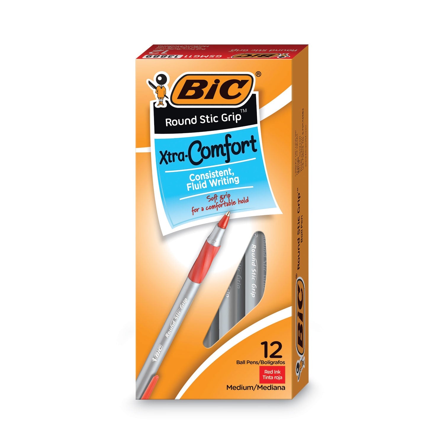 Round Stic Grip Xtra Comfort Ballpoint Pen | Red