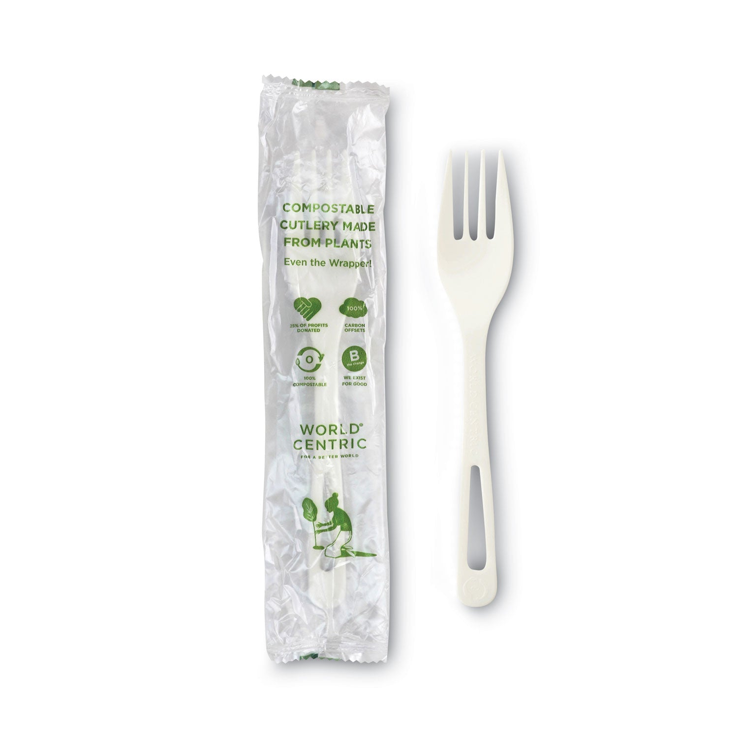 TPLA Compostable Cutlery Fork | White | 750-Ct