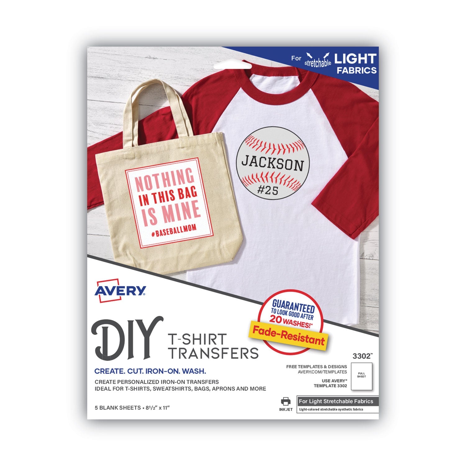 Fabric Transfers | 8.5x11 White | 5/Pack