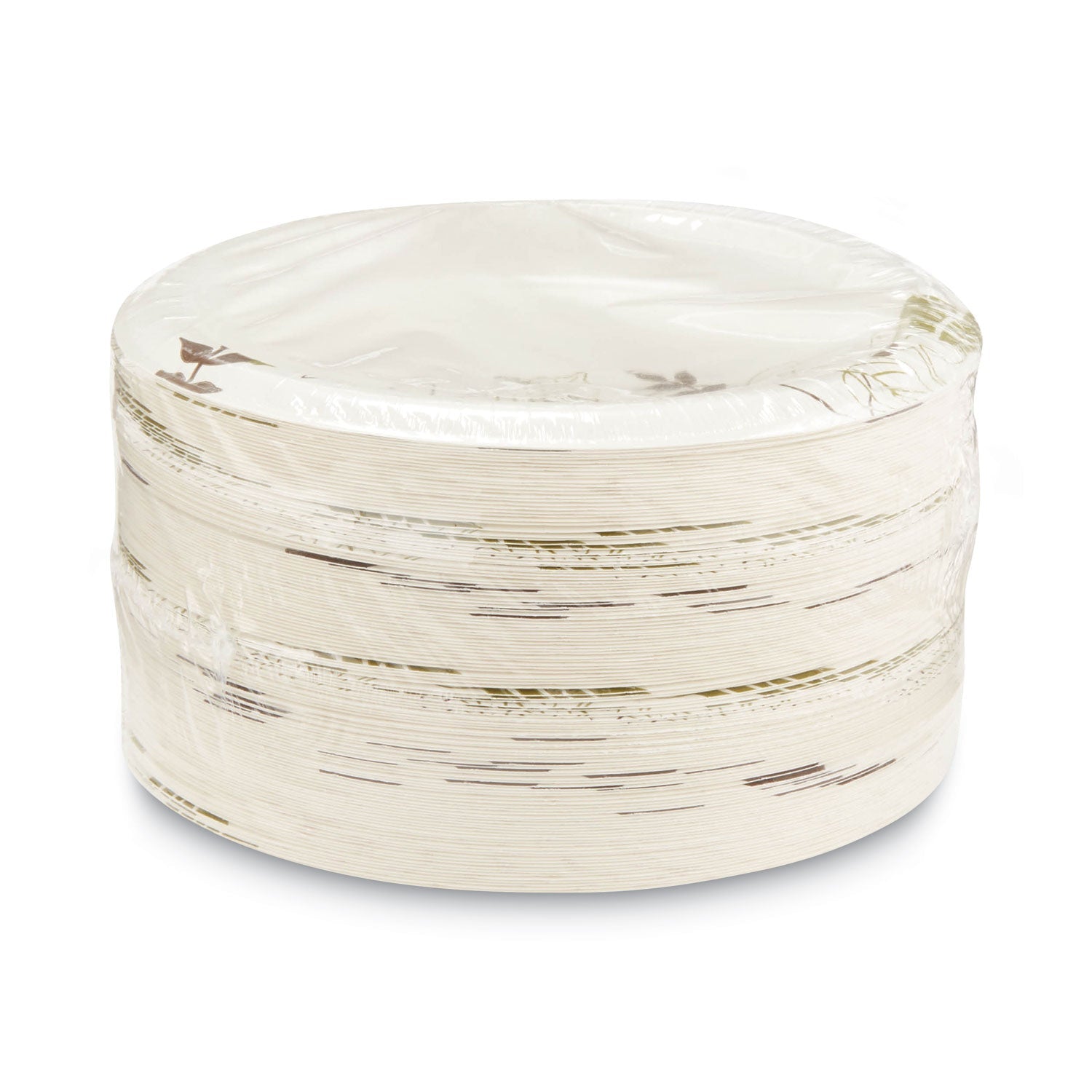 Dixie® Pathways Soak-Proof Shield Mediumweight Paper Plates, 8.5" Dia, Green/burgundy, 125/pack