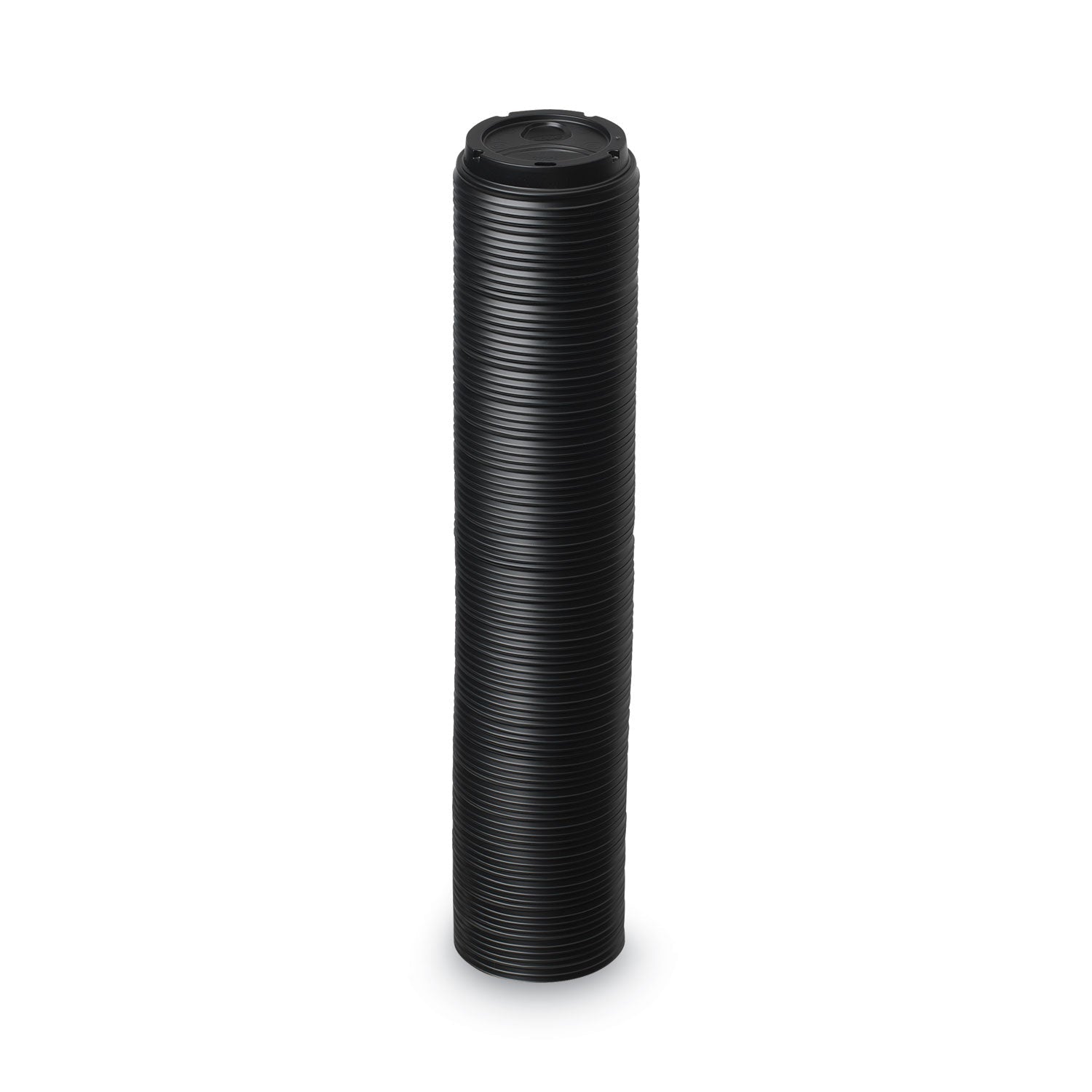 Dixie® Drink-Thru Lids, Fits 10 oz to 20 oz Hot Cups, Plastic, Black, 1,000/Carton