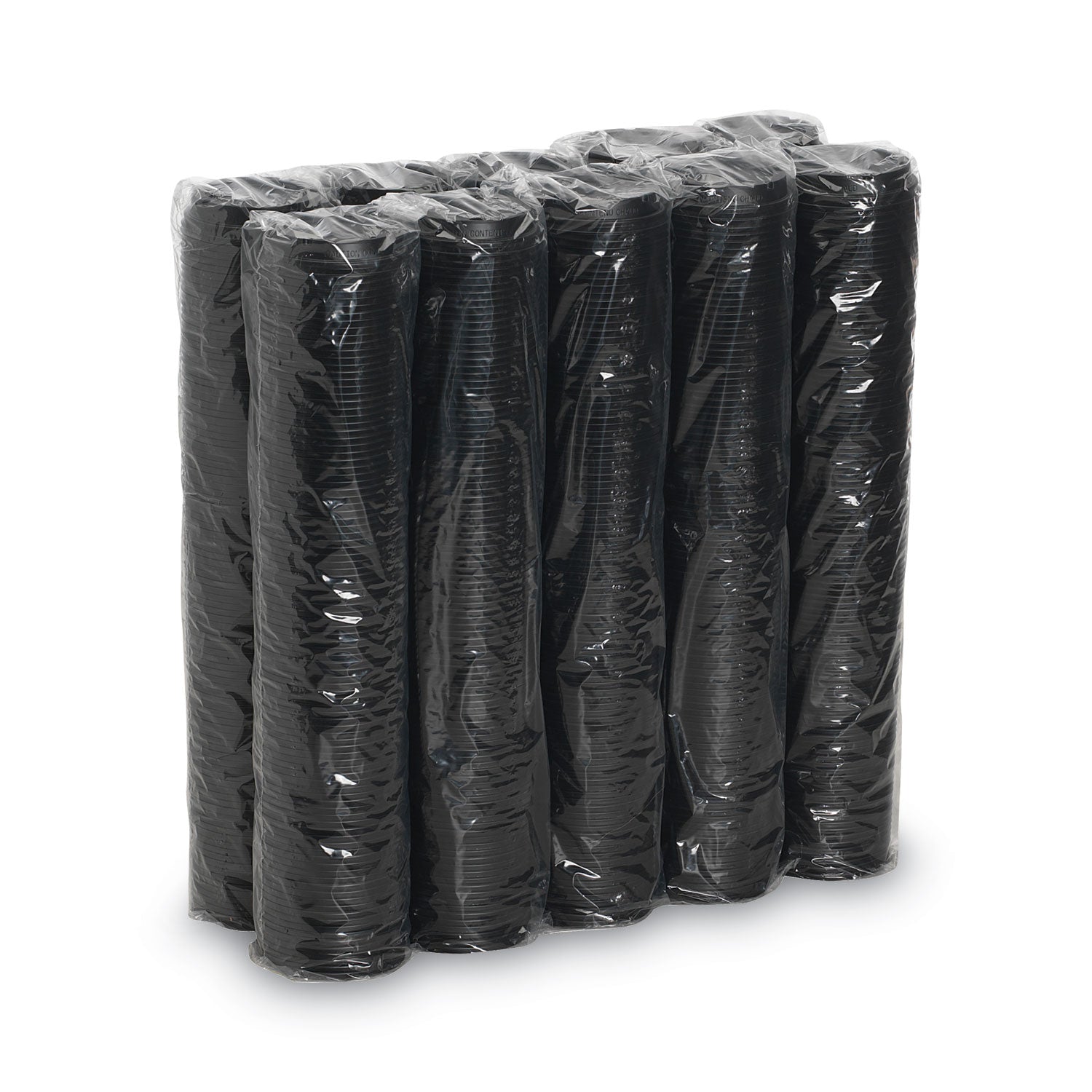 Dixie® Drink-Thru Lids, Fits 10 oz to 20 oz Hot Cups, Plastic, Black, 1,000/Carton