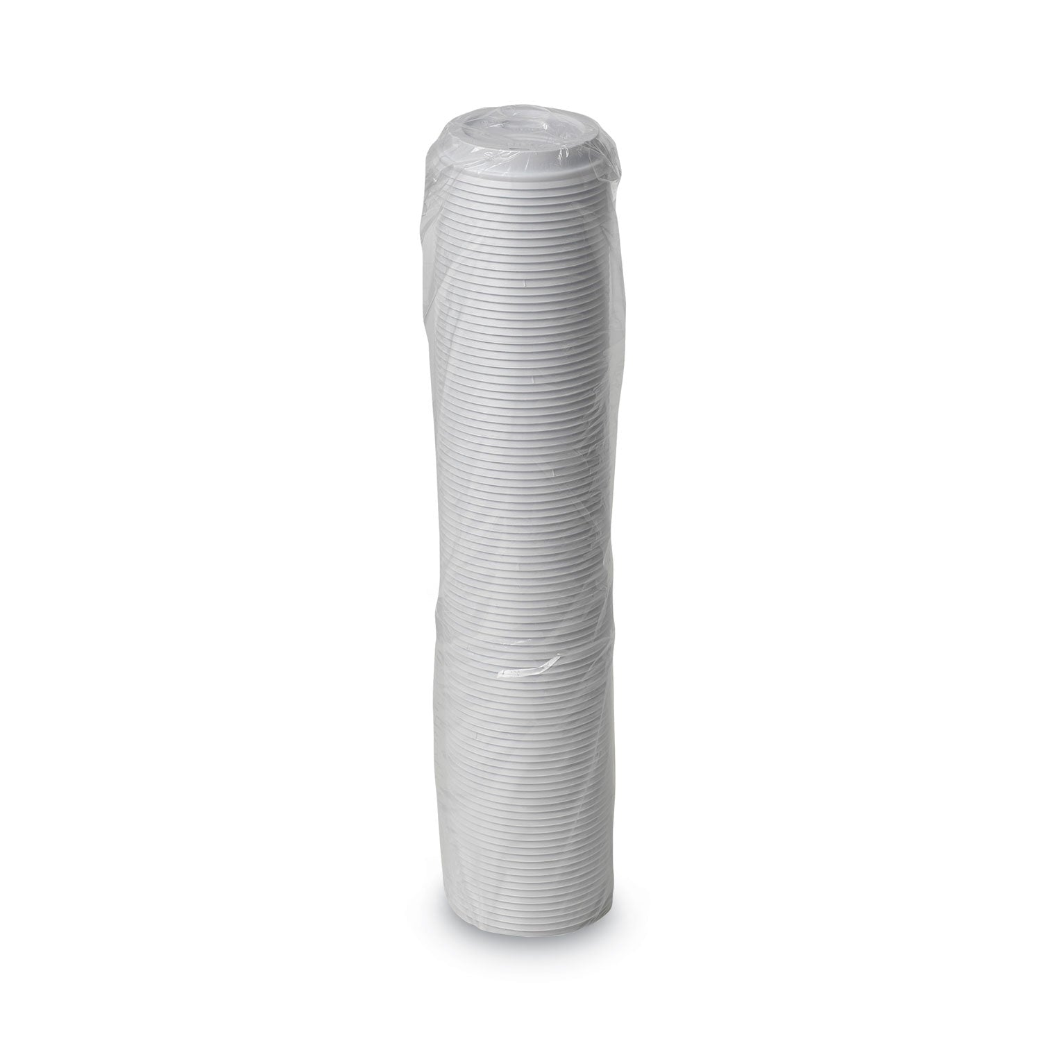 Dixie® Dome Drink-Thru Lids, Fits 10 oz to 20 oz Dixie Hot Cups, Plastic, White, 100/Pack