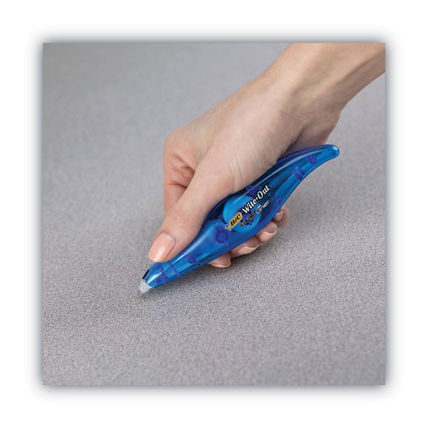 BIC® Wite-Out Brand Exact Liner Correction Tape, Non-Refillable, Blue Applicator, 0.2" x 236"