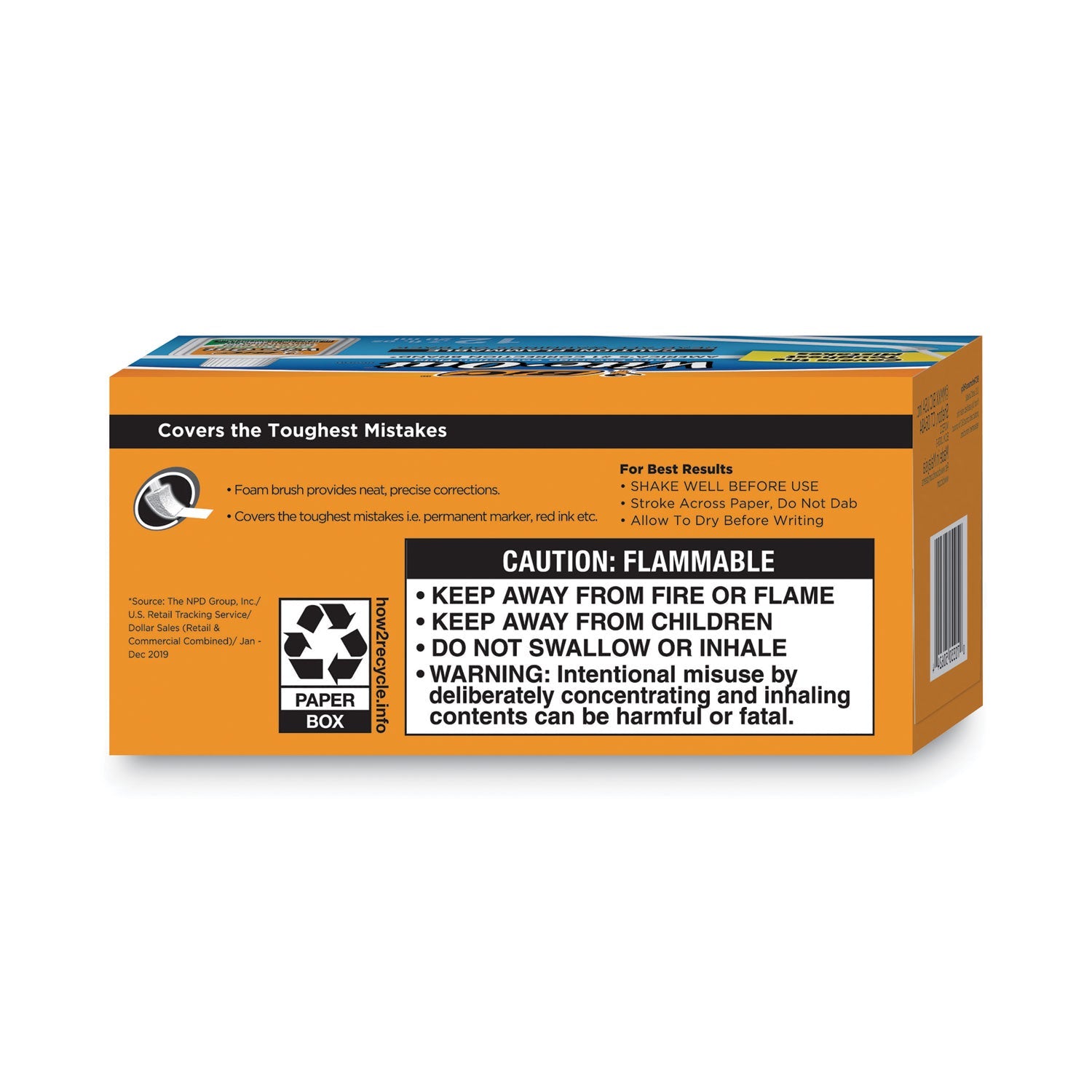 BIC® Wite-Out Extra Coverage Correction Fluid, 20 mL Bottle, White, Dozen