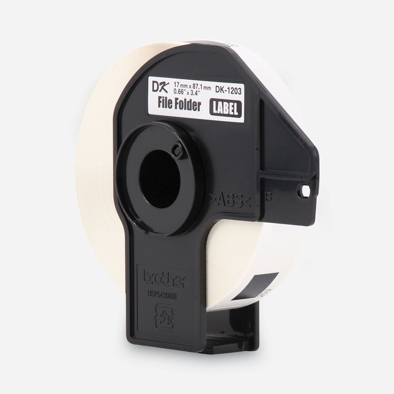 Brother Die-Cut File Folder Labels, 0.66" x 3.4", White, 300 Labels/Roll