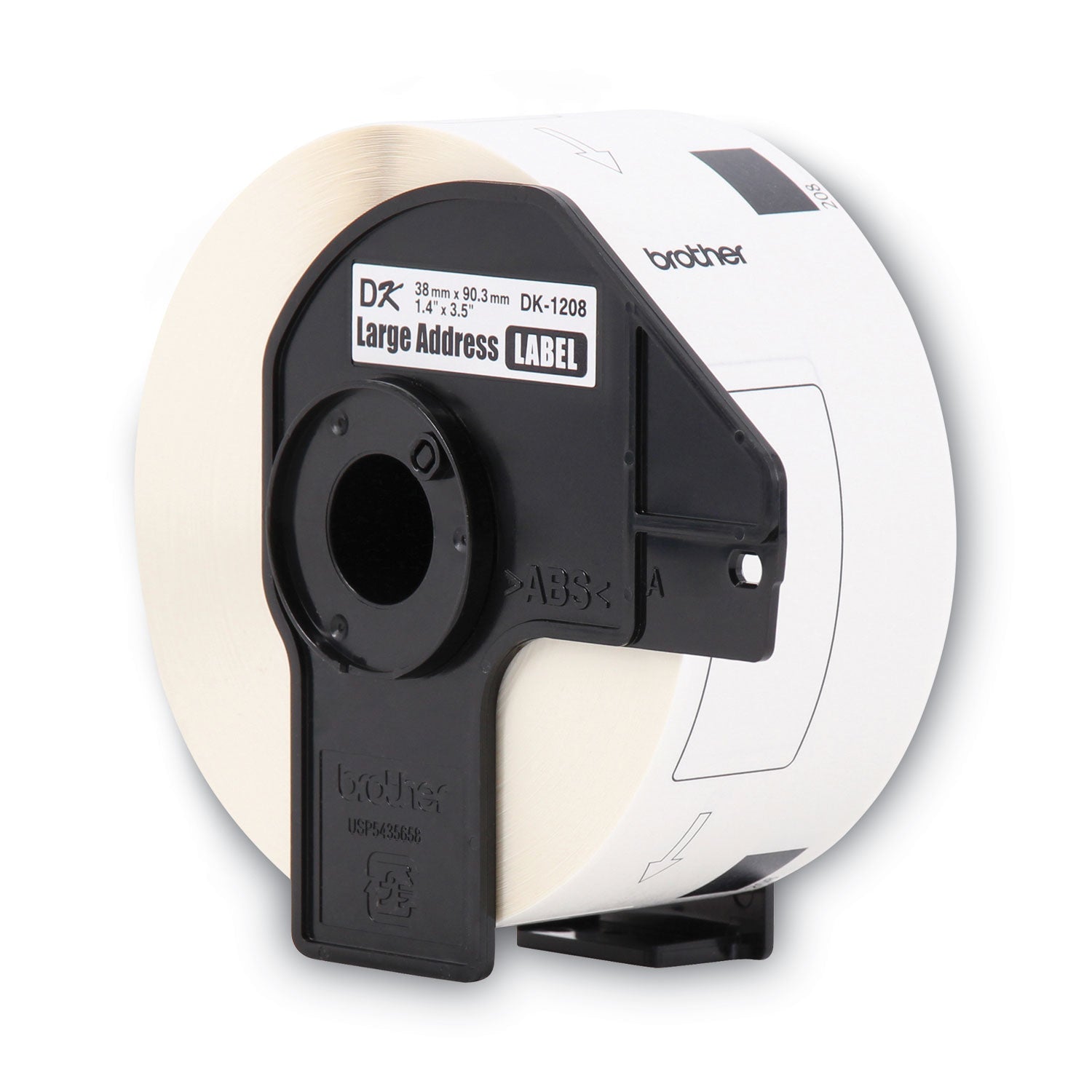 Brother Die-Cut Address Labels, 1.4" x 3.5", White, 400 Labels/Roll