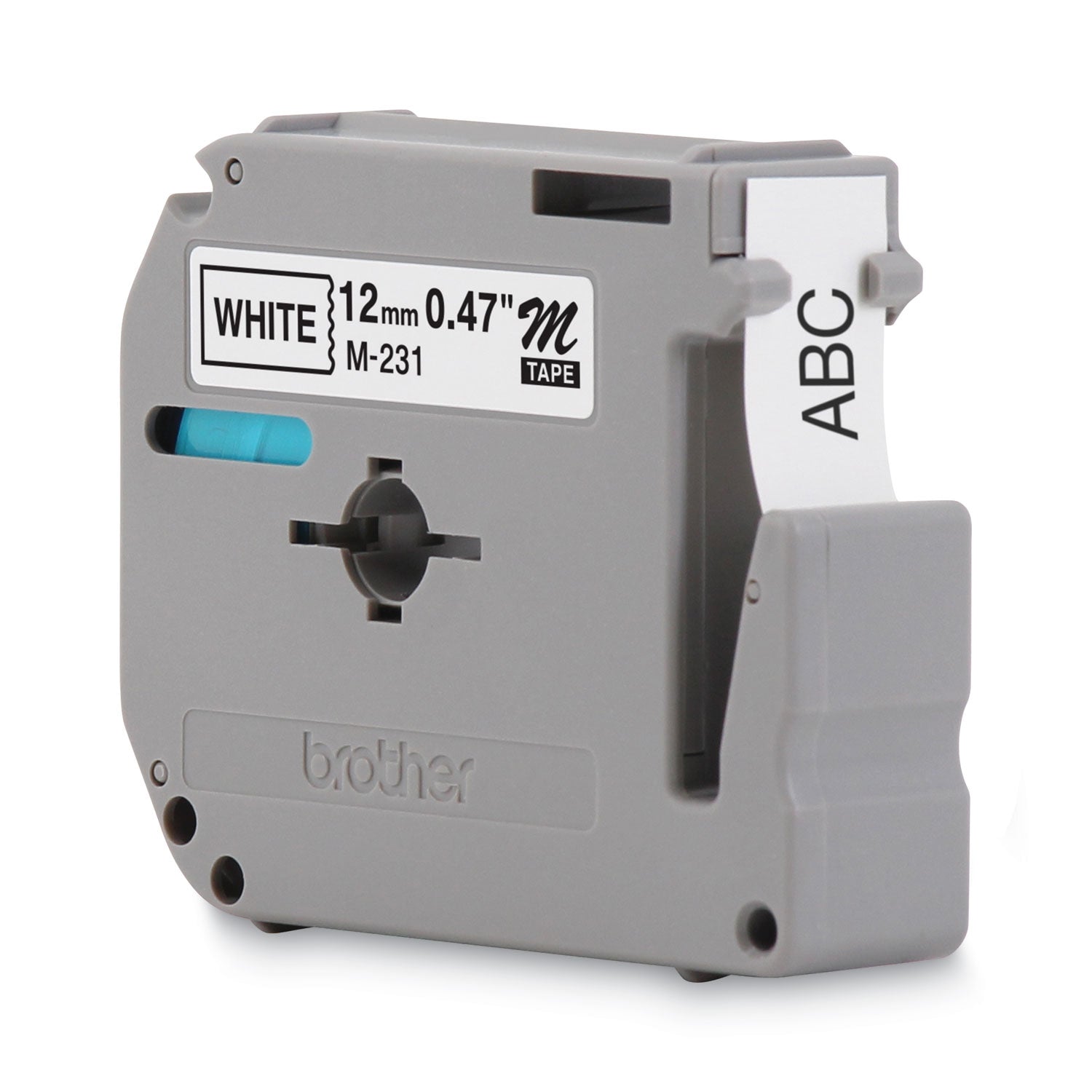 Brother P-Touch® M Series Tape Cartridge For P-Touch Labelers, 0.47" X 26.2 Ft, Black On White