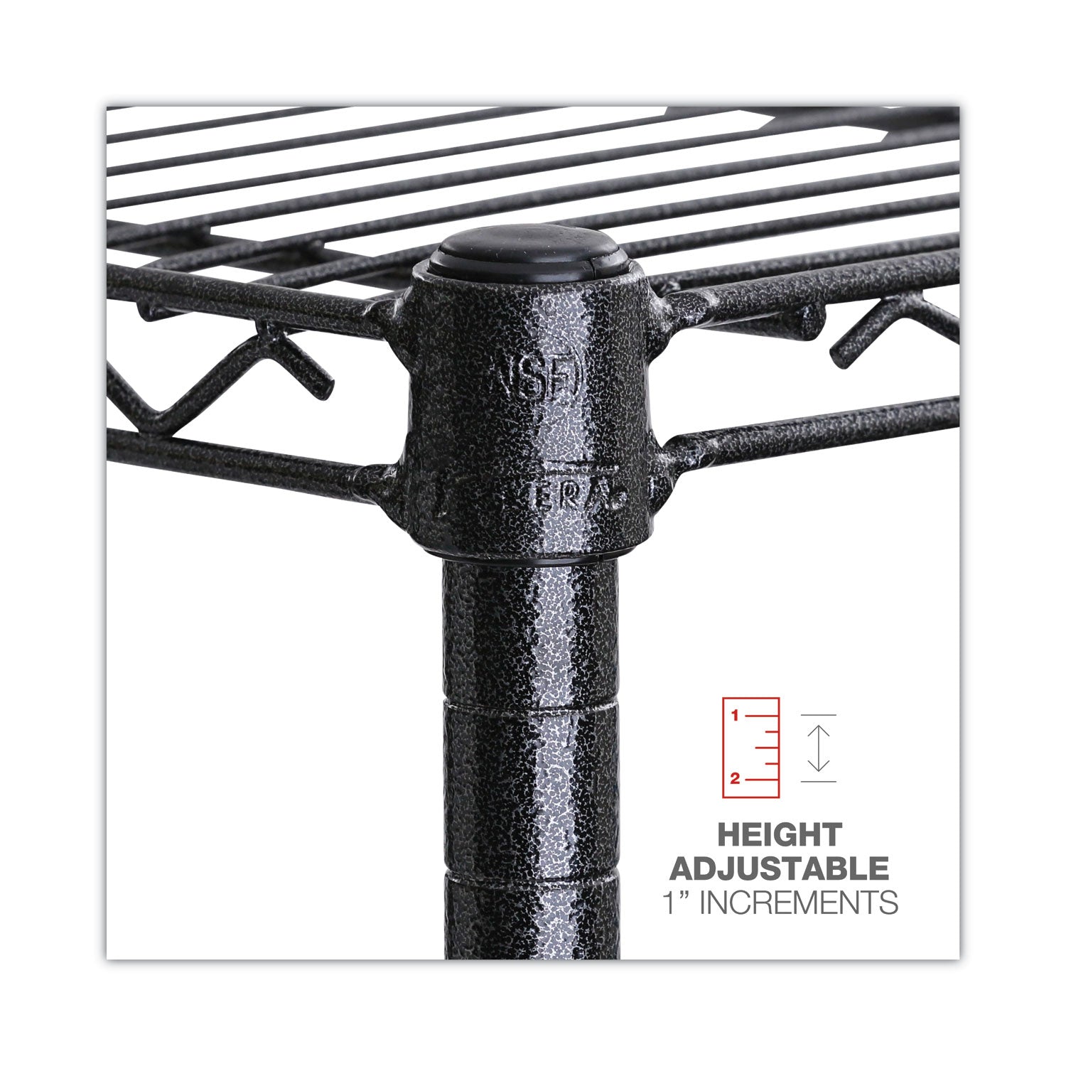 Alera® Nsf Certified 6-Shelf Wire Shelving Kit, 48w X 18d X 72h, Black Anthracite