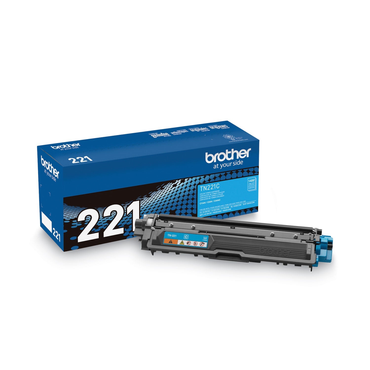 TN221C Toner | Brother | Cyan, 1400-Yield