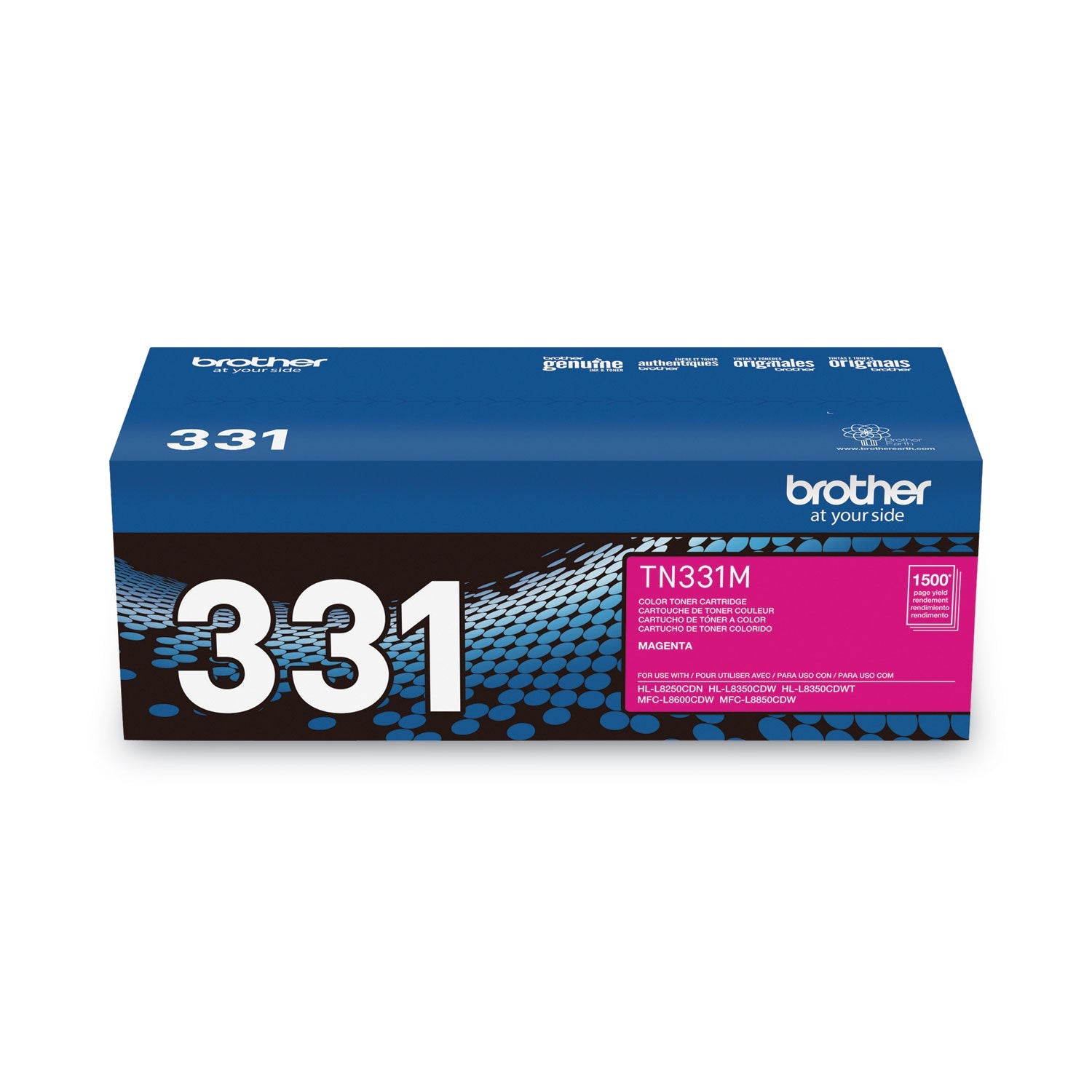 Brother Tn331m Toner, 1,500 Page-Yield, Magenta