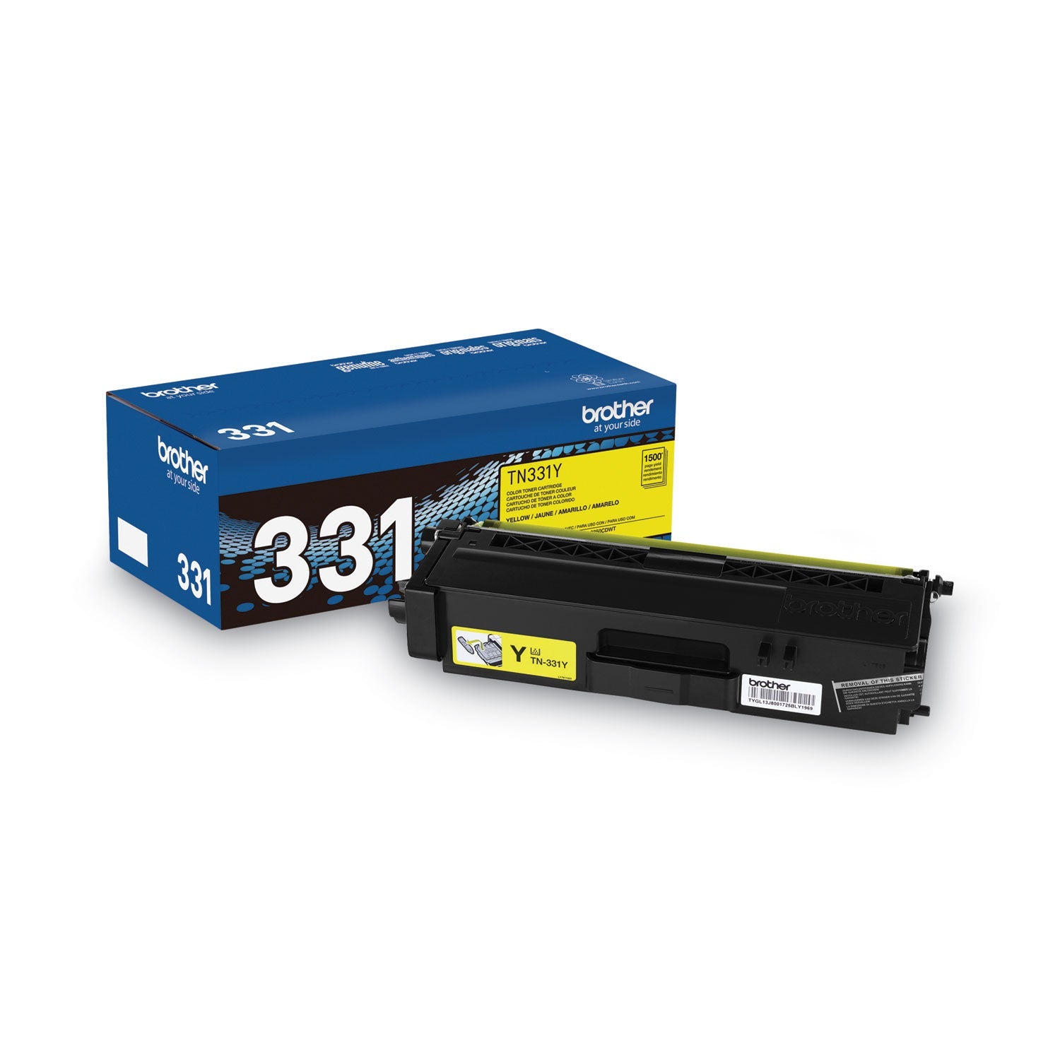 Brother Tn331y Toner, 1,500 Page-Yield, Yellow