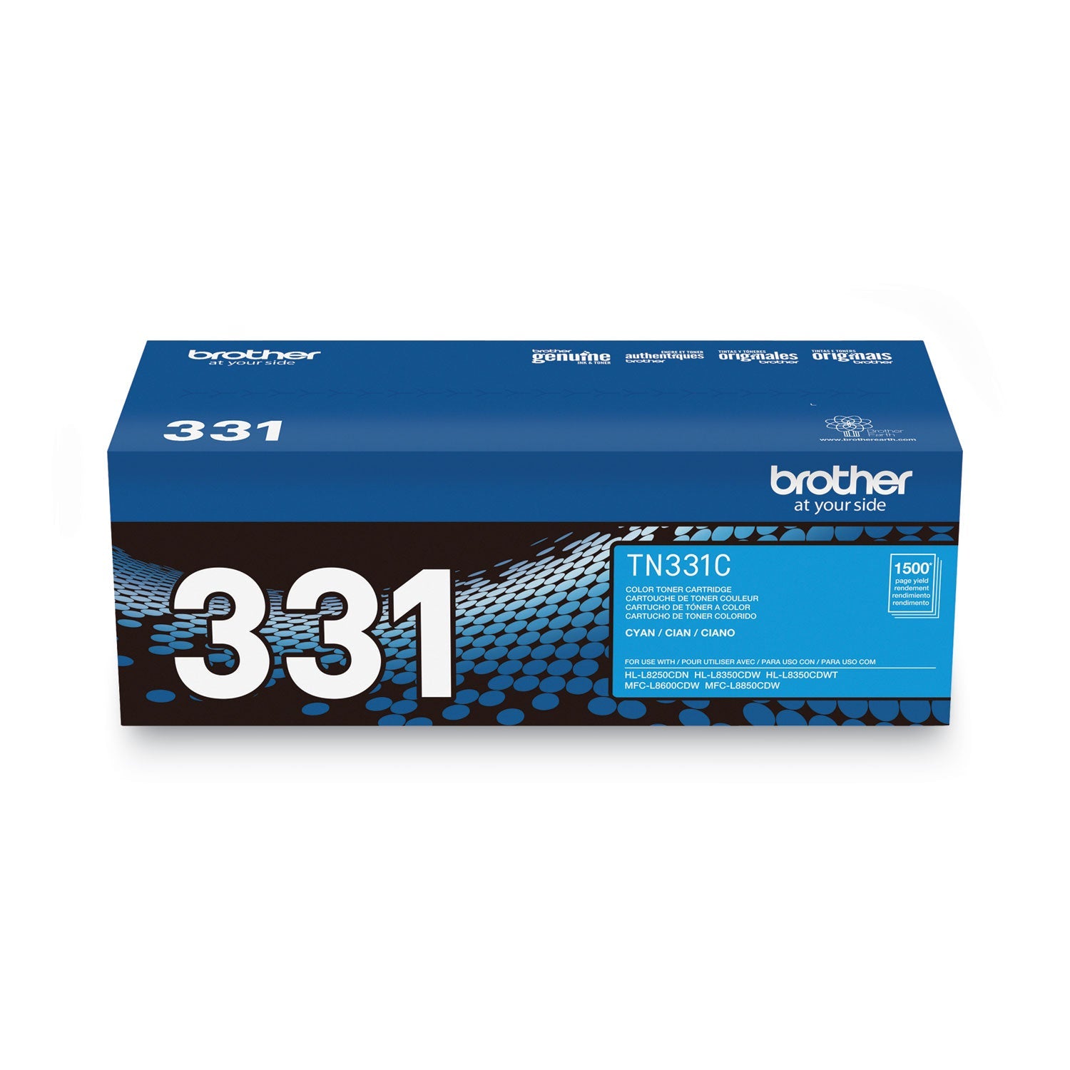 Brother Tn331c Toner, 1,500 Page-Yield, Cyan